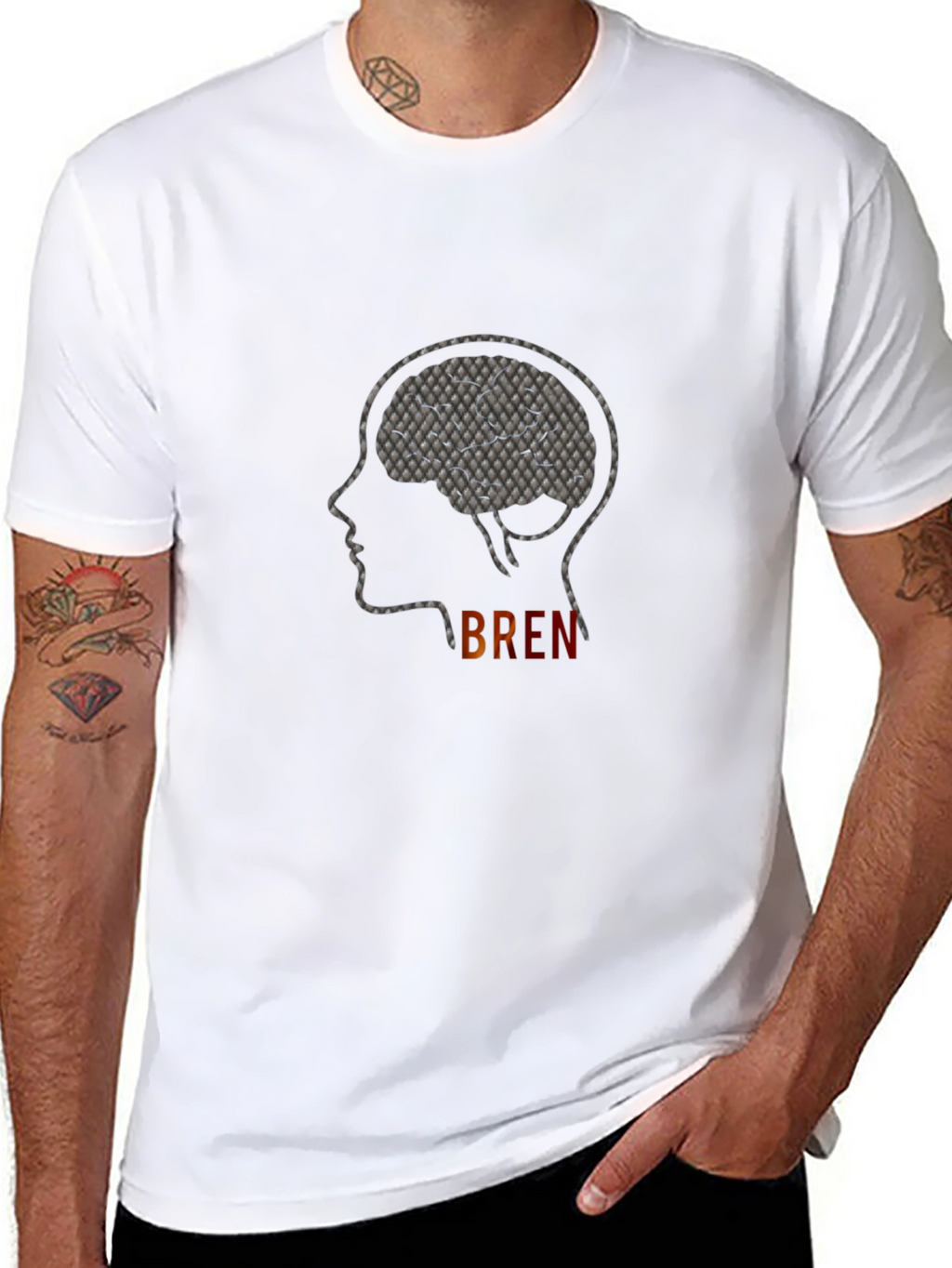 Brain Graphic Tee - Smart Thinking T-Shirt