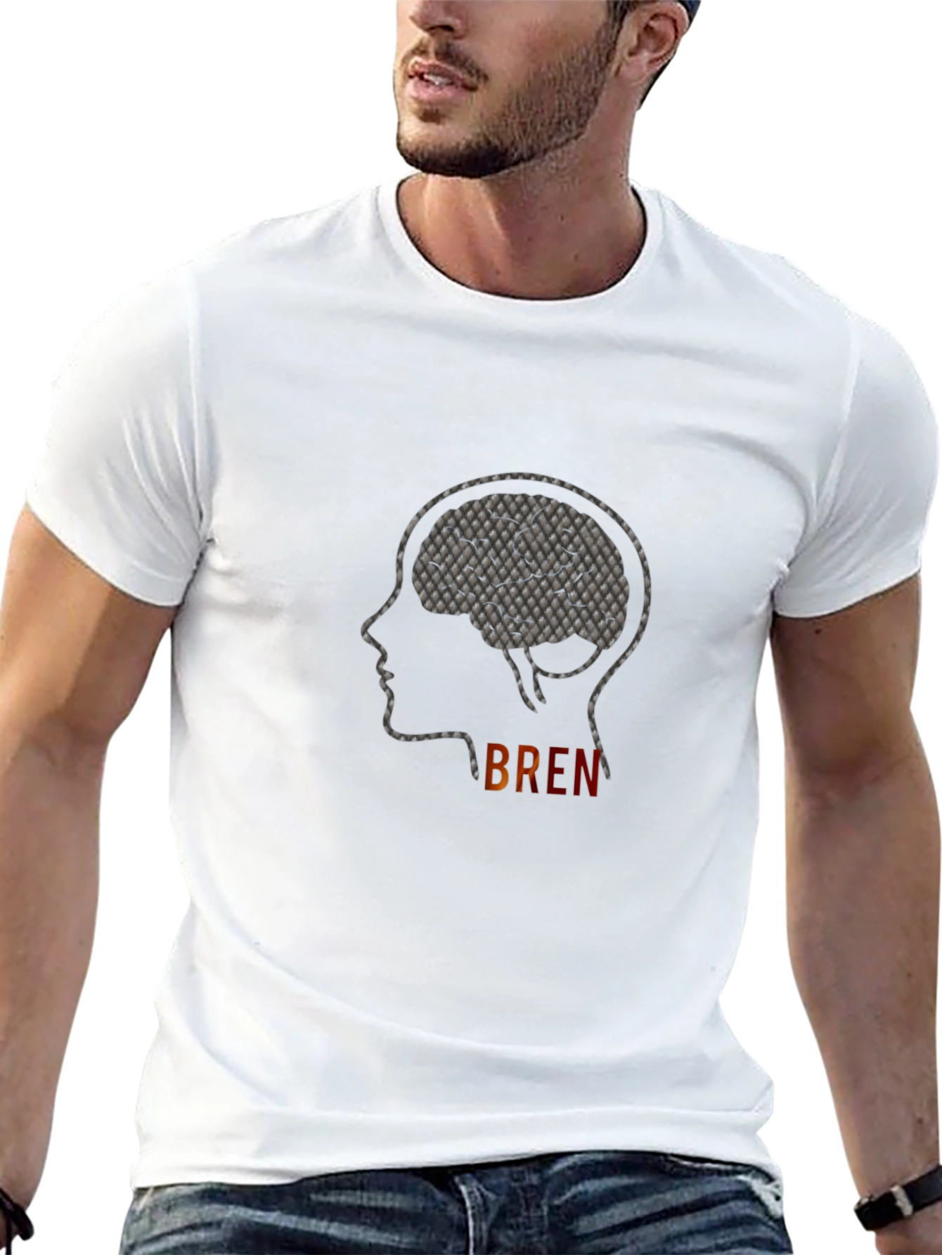 Brain Graphic Tee - Smart Thinking T-Shirt