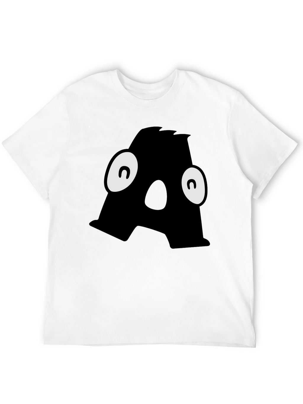 Letter A Monster Graphic Black T-Shirt