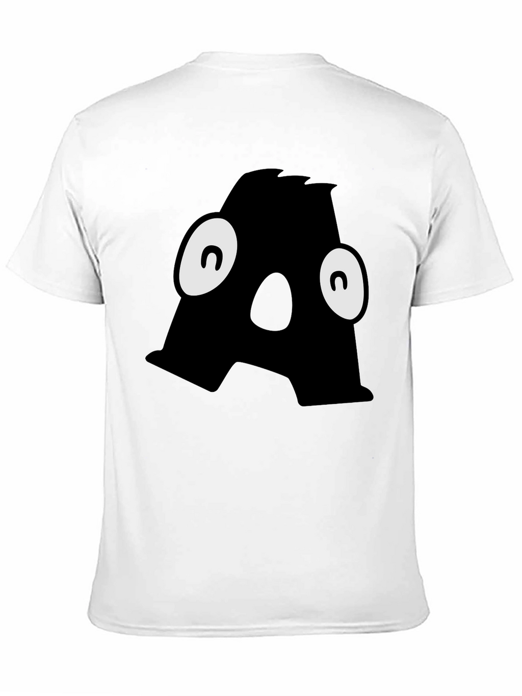 Letter A Monster Graphic Black T-Shirt