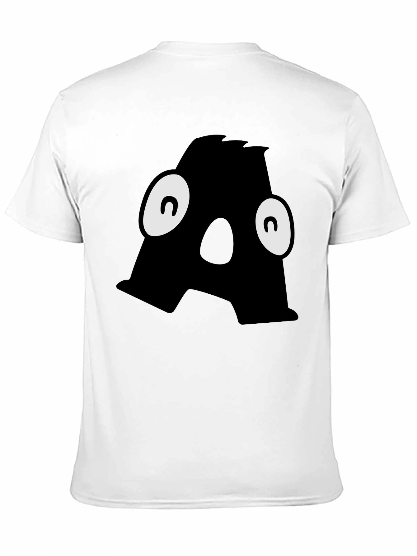 Letter A Monster Graphic Black T-Shirt