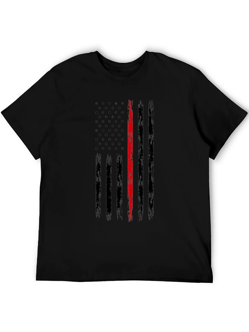 Thin Red Line Distressed American Flag T-Shirt