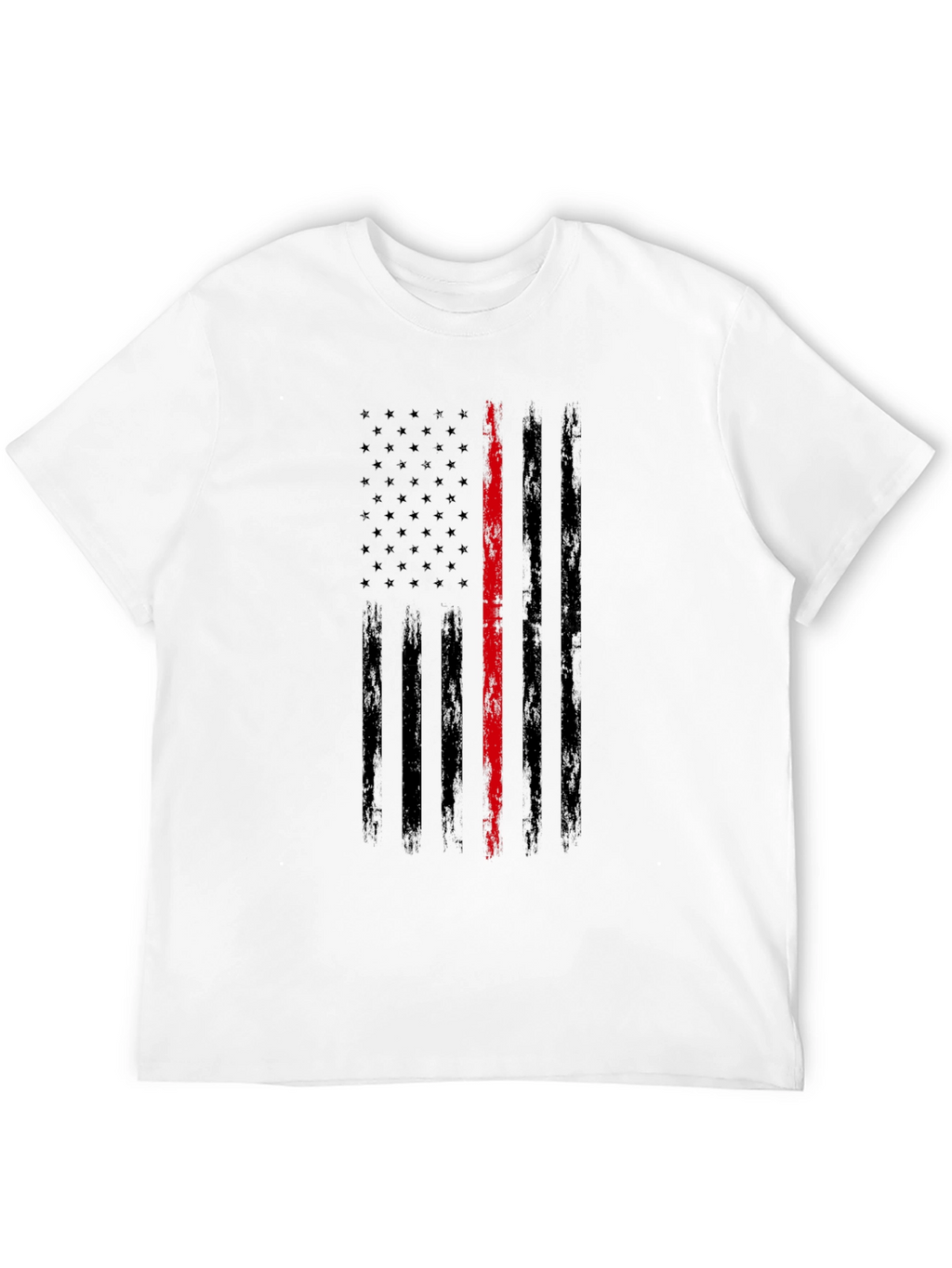 Thin Red Line Distressed American Flag T-Shirt