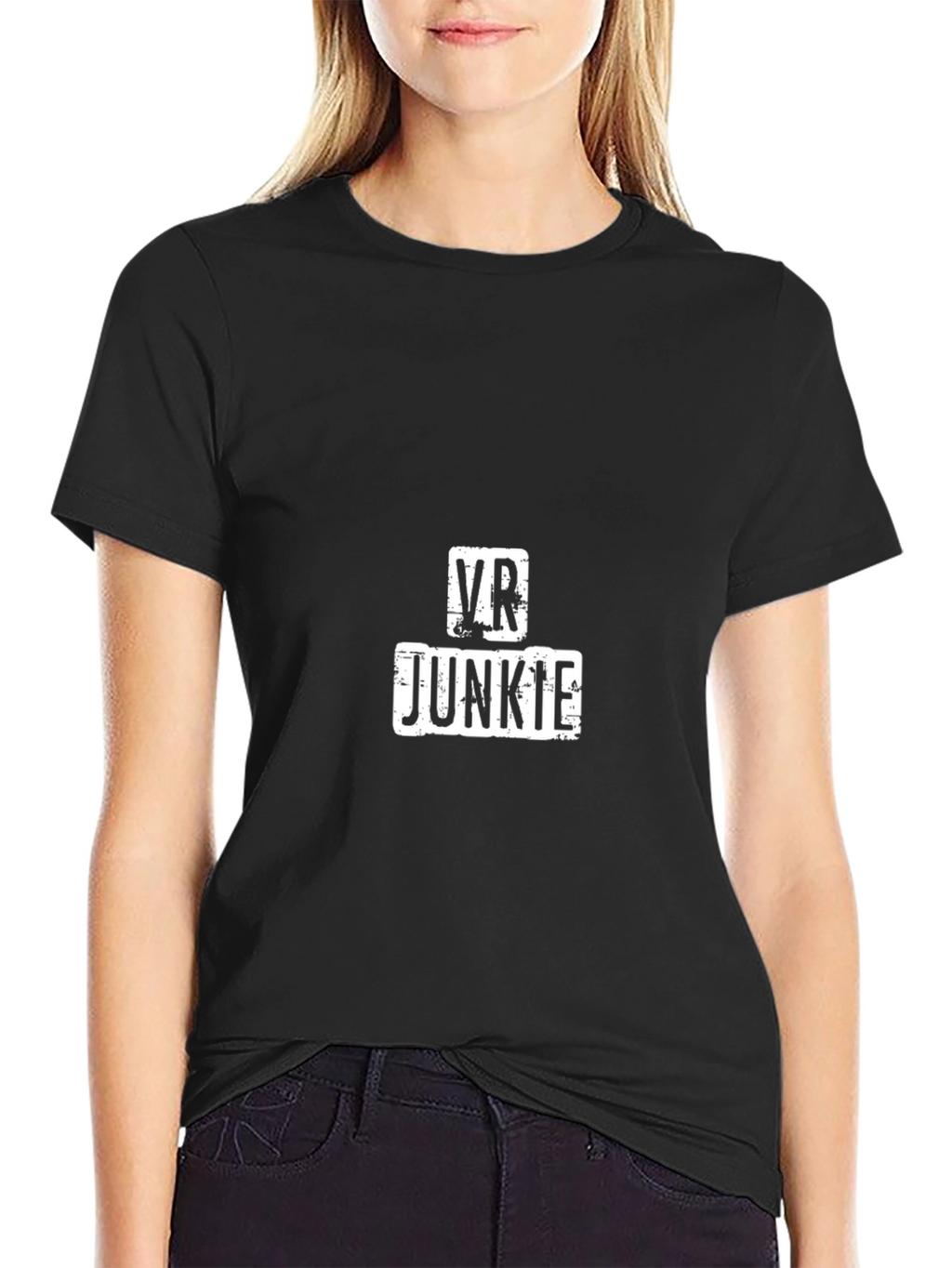 VR Junkie Tee - Black Graphic T-Shirt