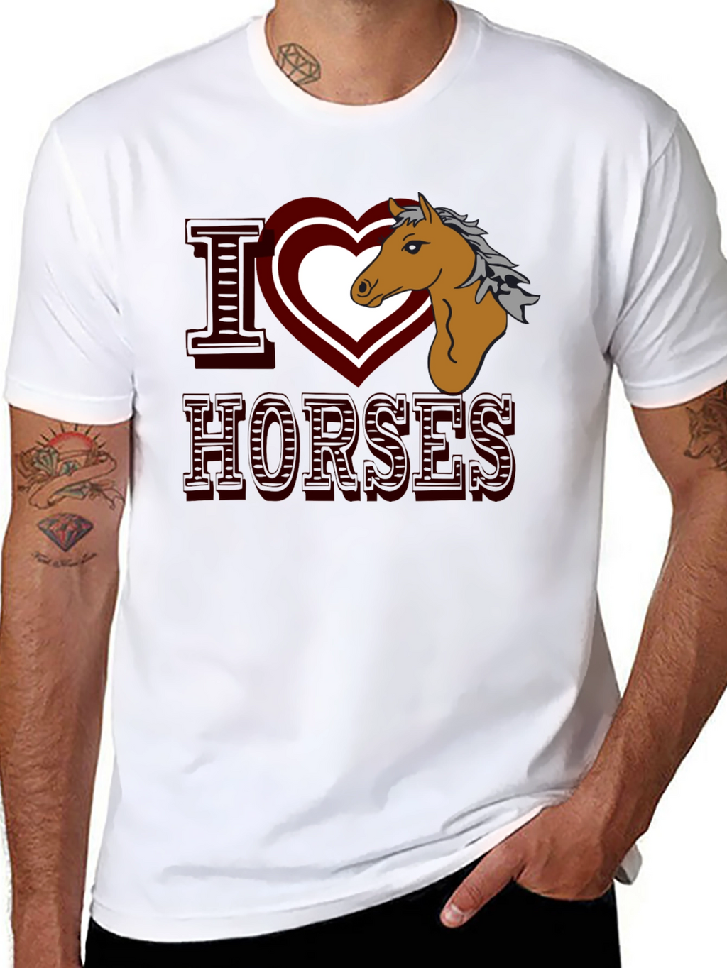 I Heart Horses Graphic T-Shirt