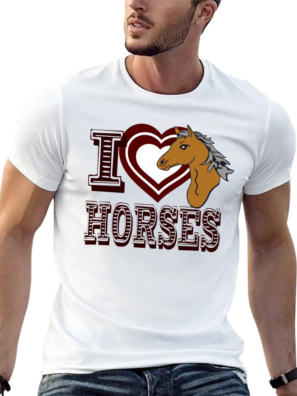 I Heart Horses Graphic T-Shirt