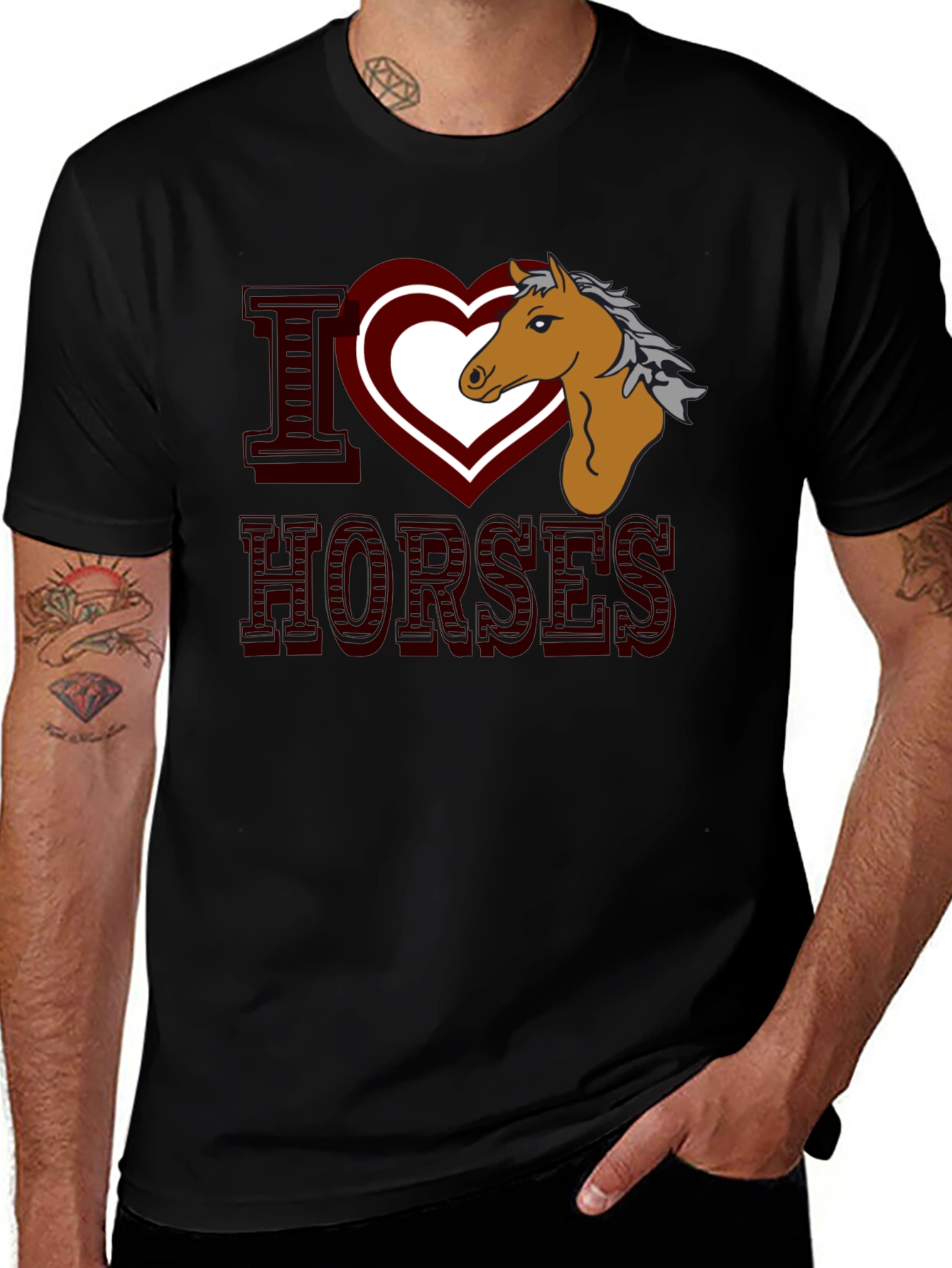 I Heart Horses Graphic T-Shirt