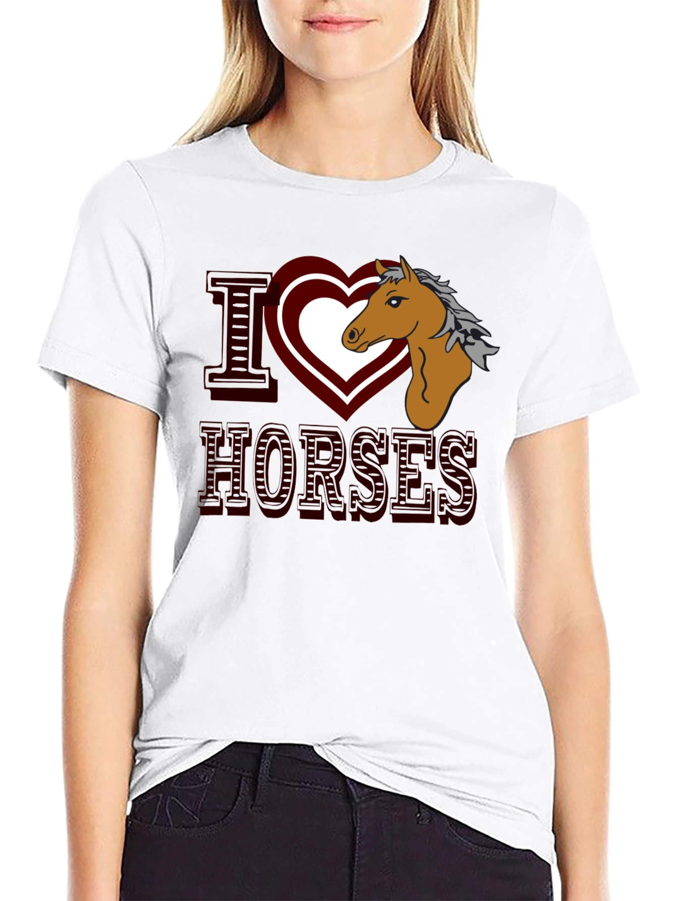 I Heart Horses Graphic T-Shirt