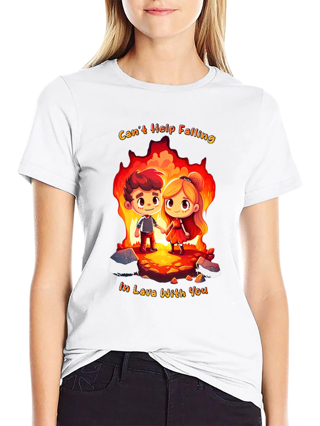 Romantic Lava Couple Graphic Tee