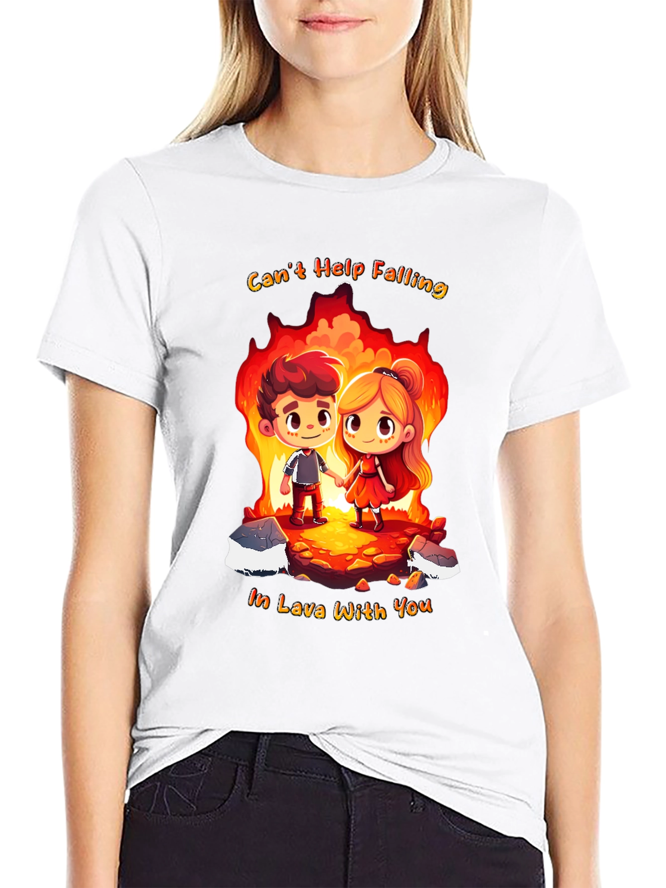 Romantic Lava Couple Graphic Tee