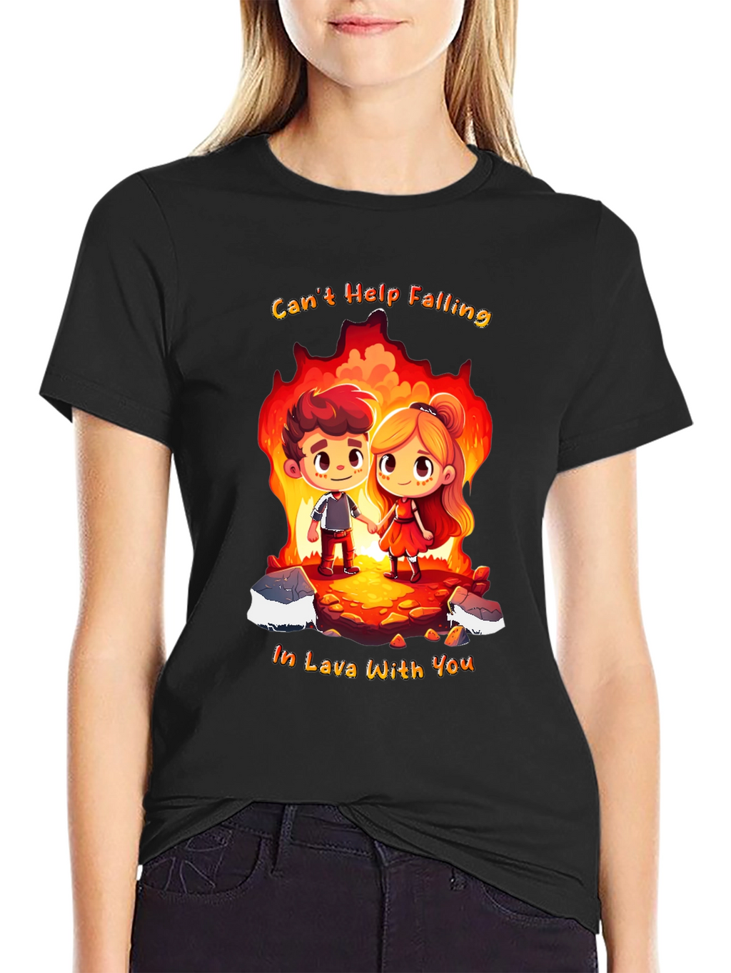 Romantic Lava Couple Graphic Tee