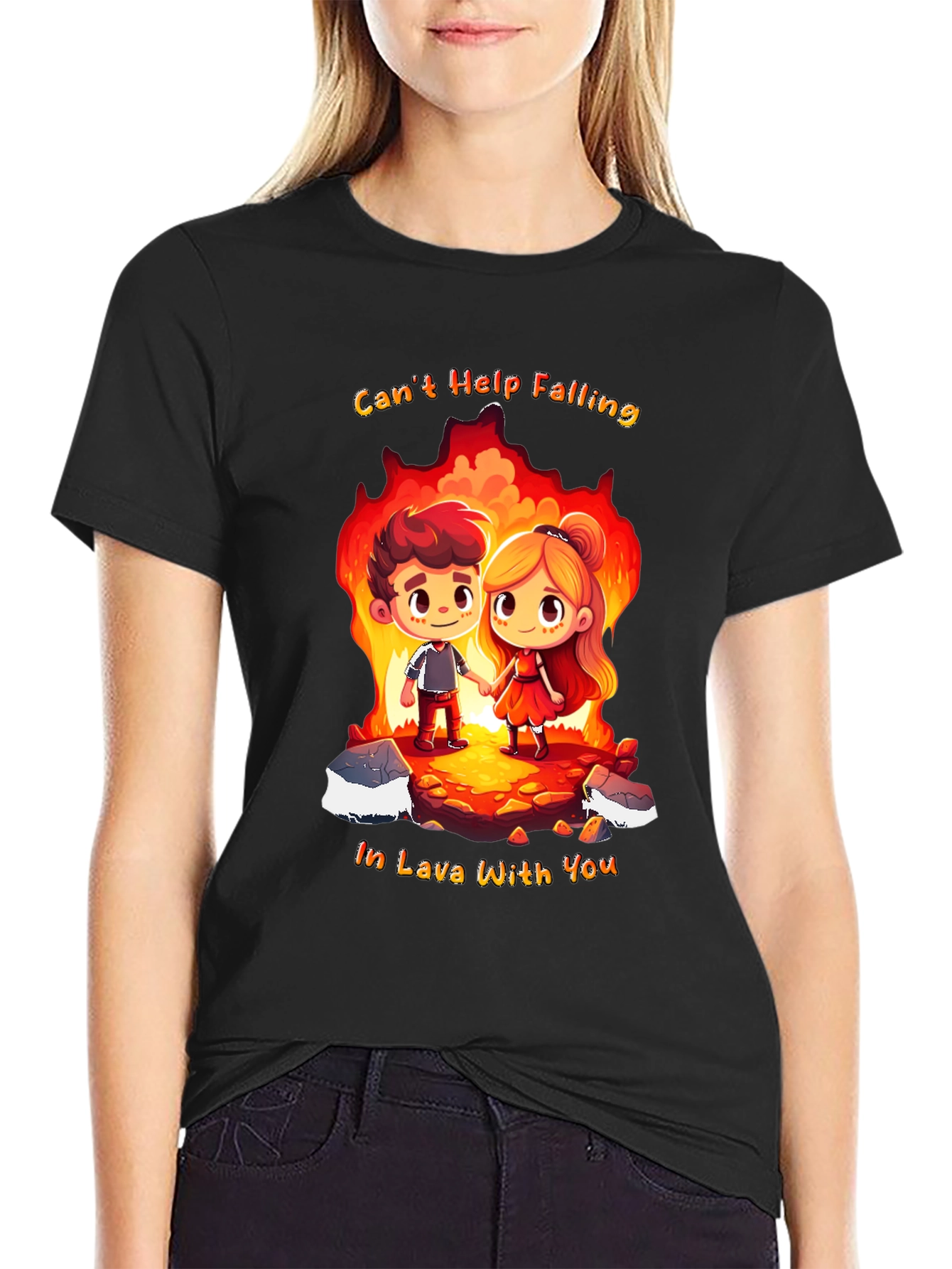 Romantic Lava Couple Graphic Tee
