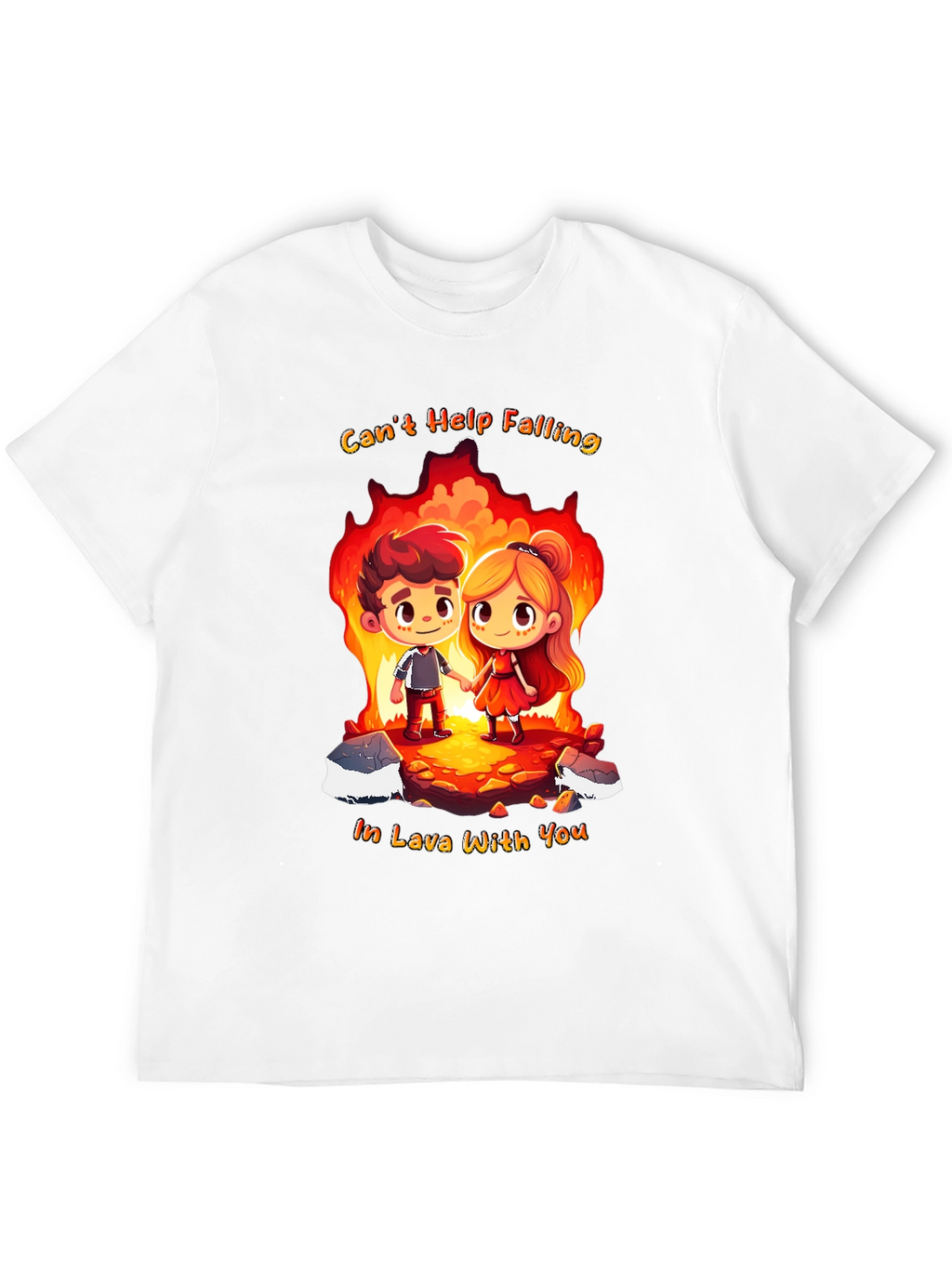 Romantic Lava Couple Graphic Tee