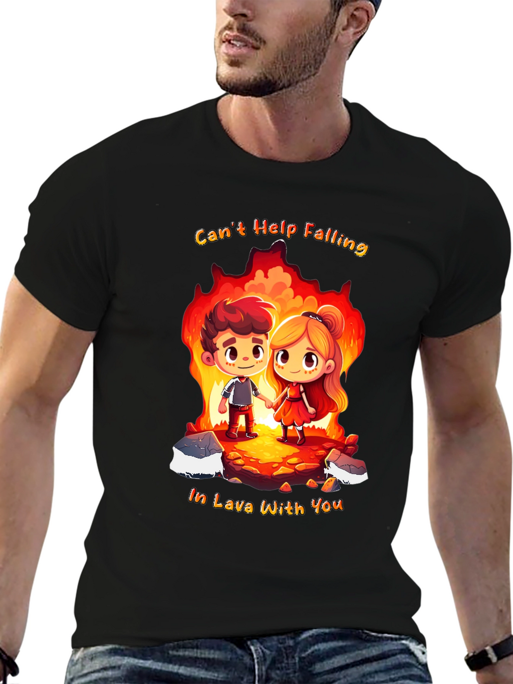 Romantic Lava Couple Graphic Tee