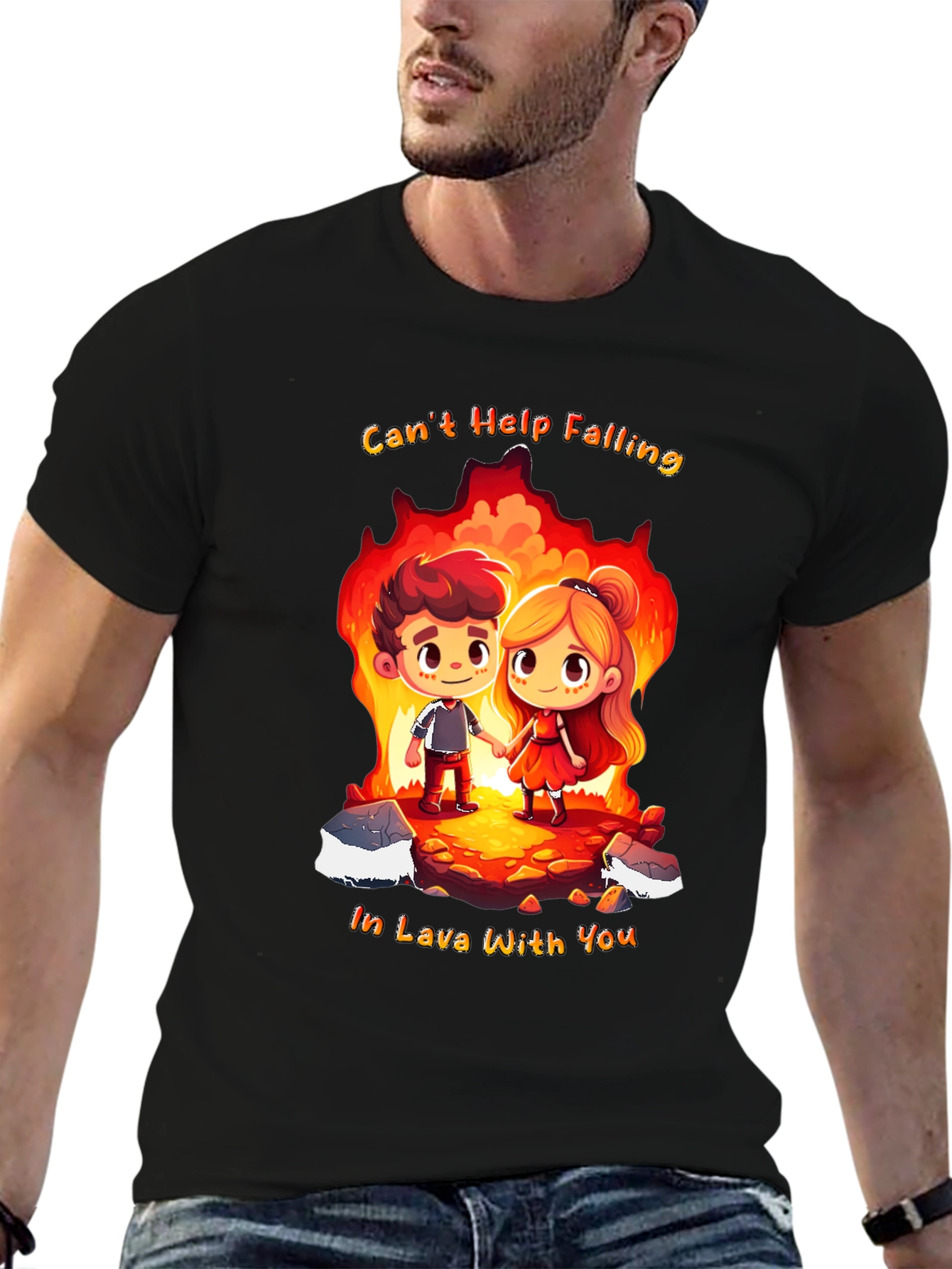 Romantic Lava Couple Graphic Tee