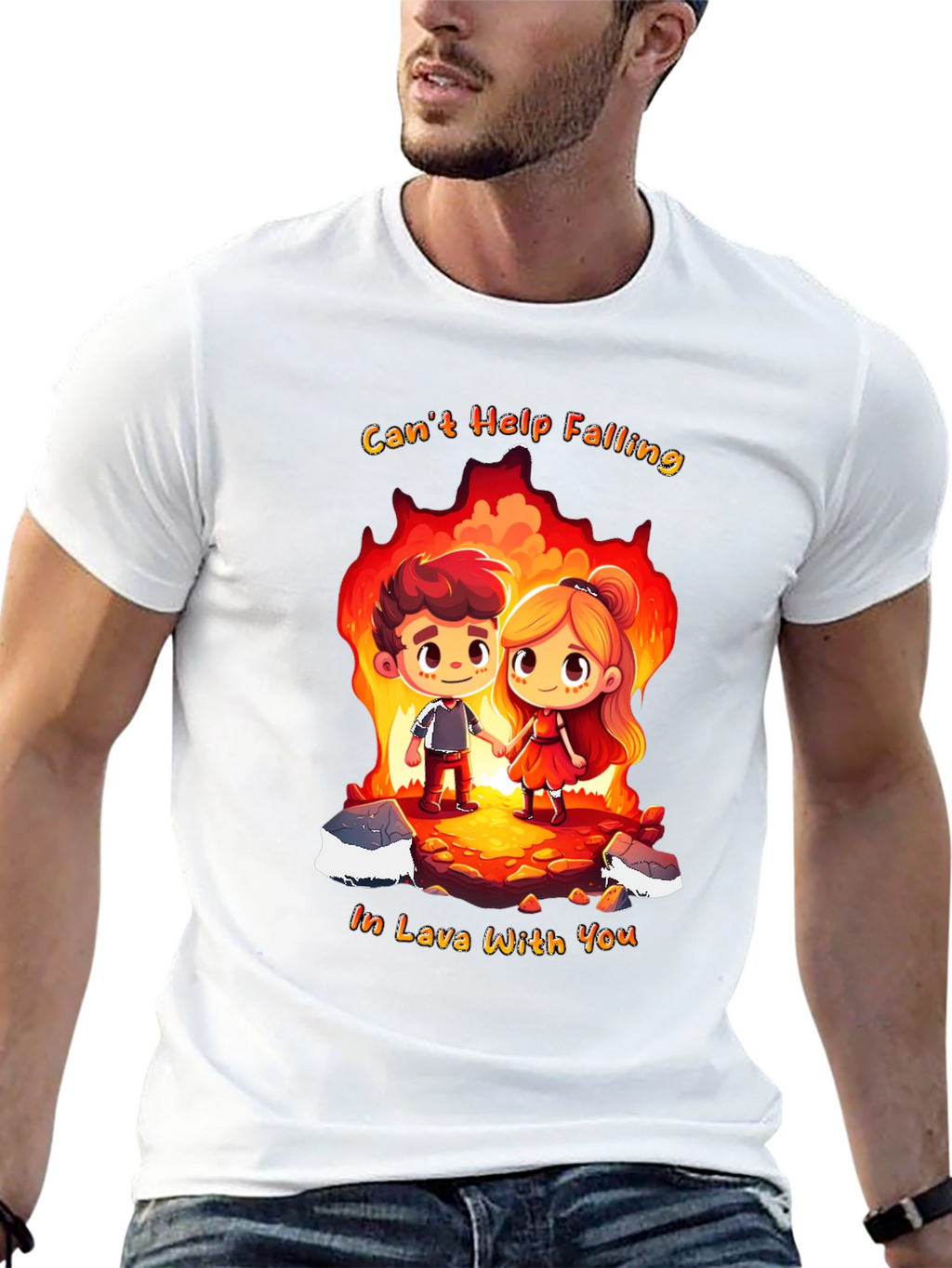 Romantic Lava Couple Graphic Tee