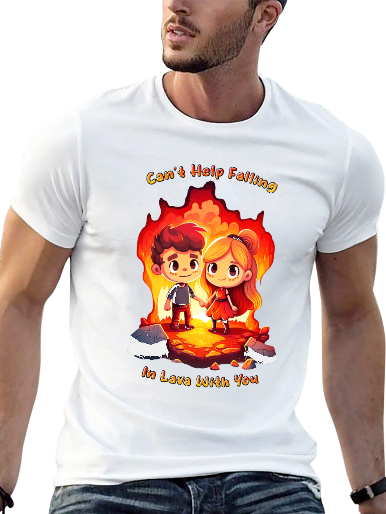 Romantic Lava Couple Graphic Tee