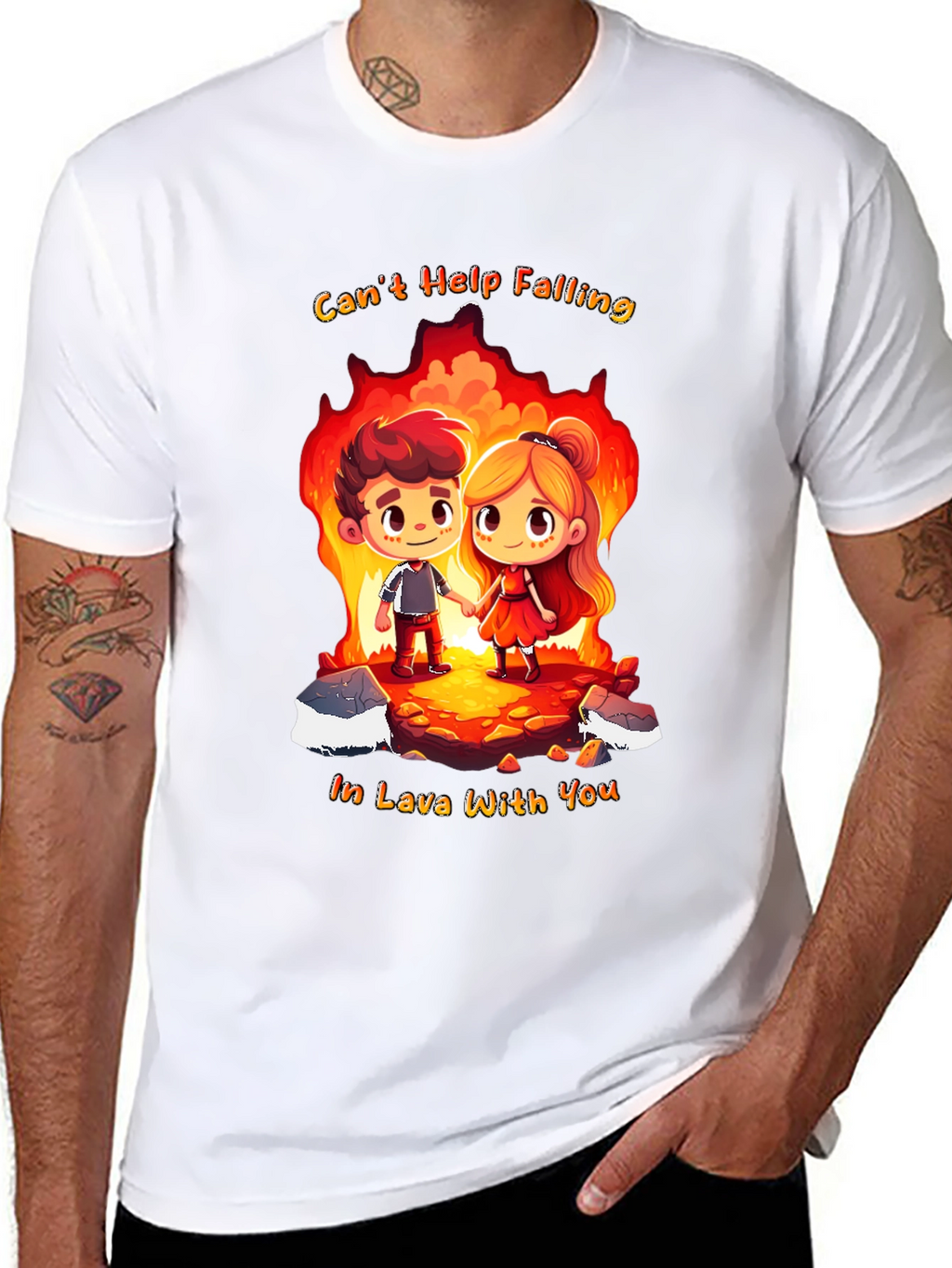 Romantic Lava Couple Graphic Tee