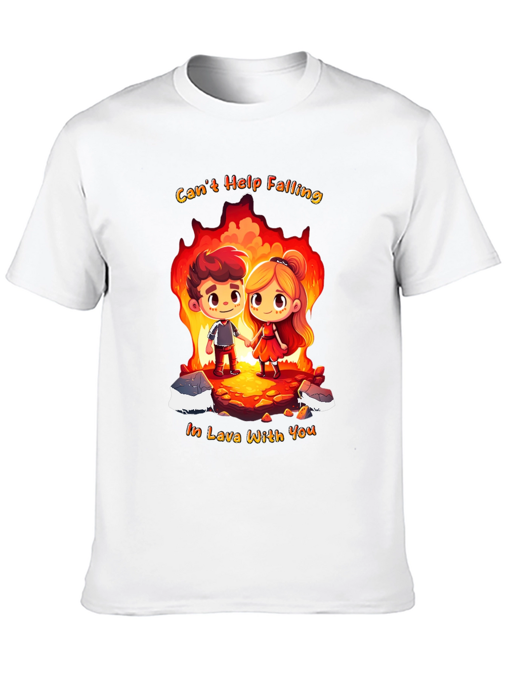 Romantic Lava Couple Graphic Tee