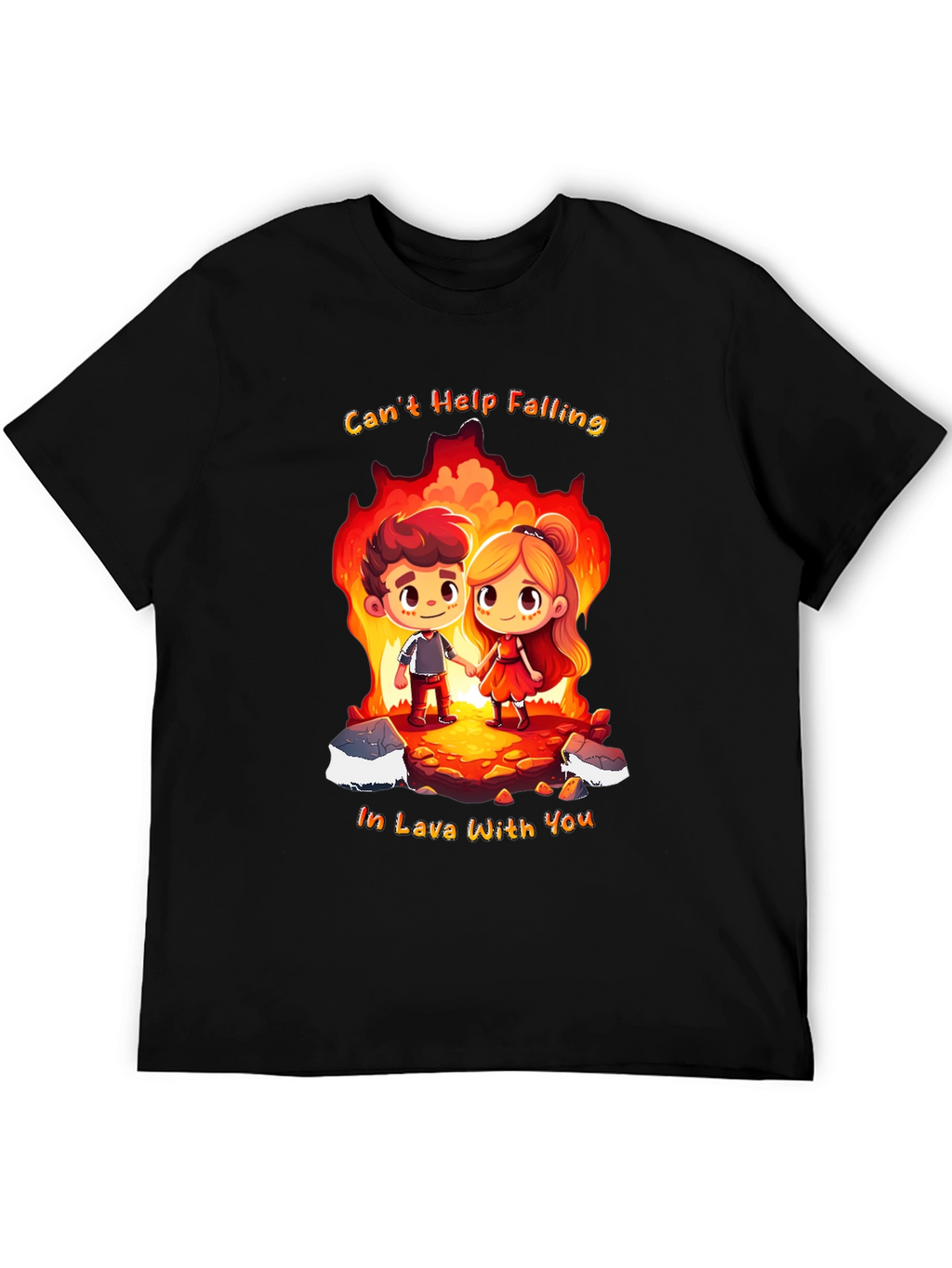 Romantic Lava Couple Graphic Tee