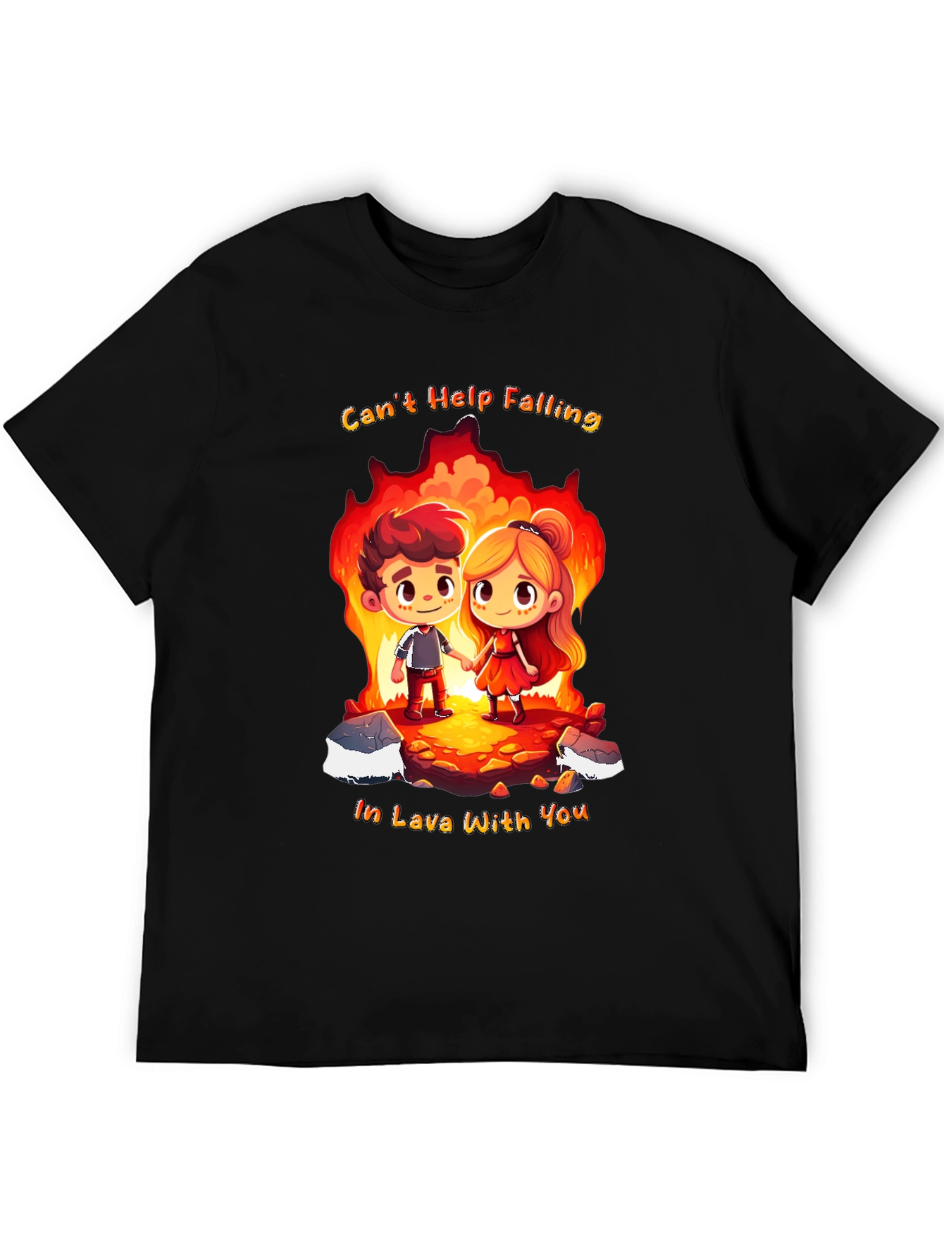 Romantic Lava Couple Graphic Tee