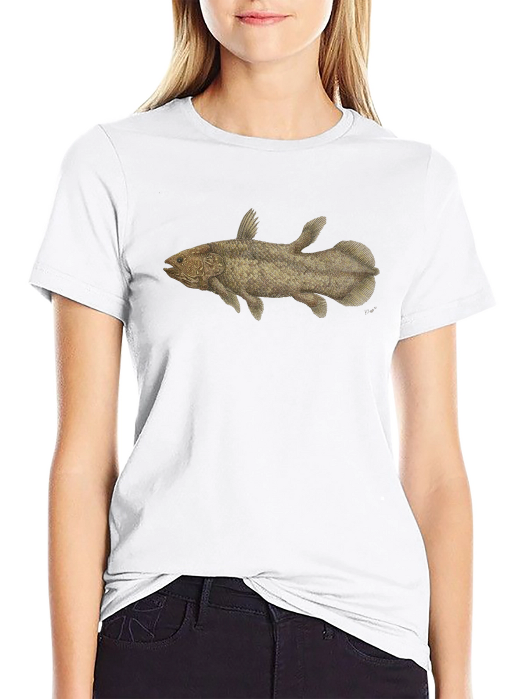 Coelacanth T-Shirt - Black Fish Tee