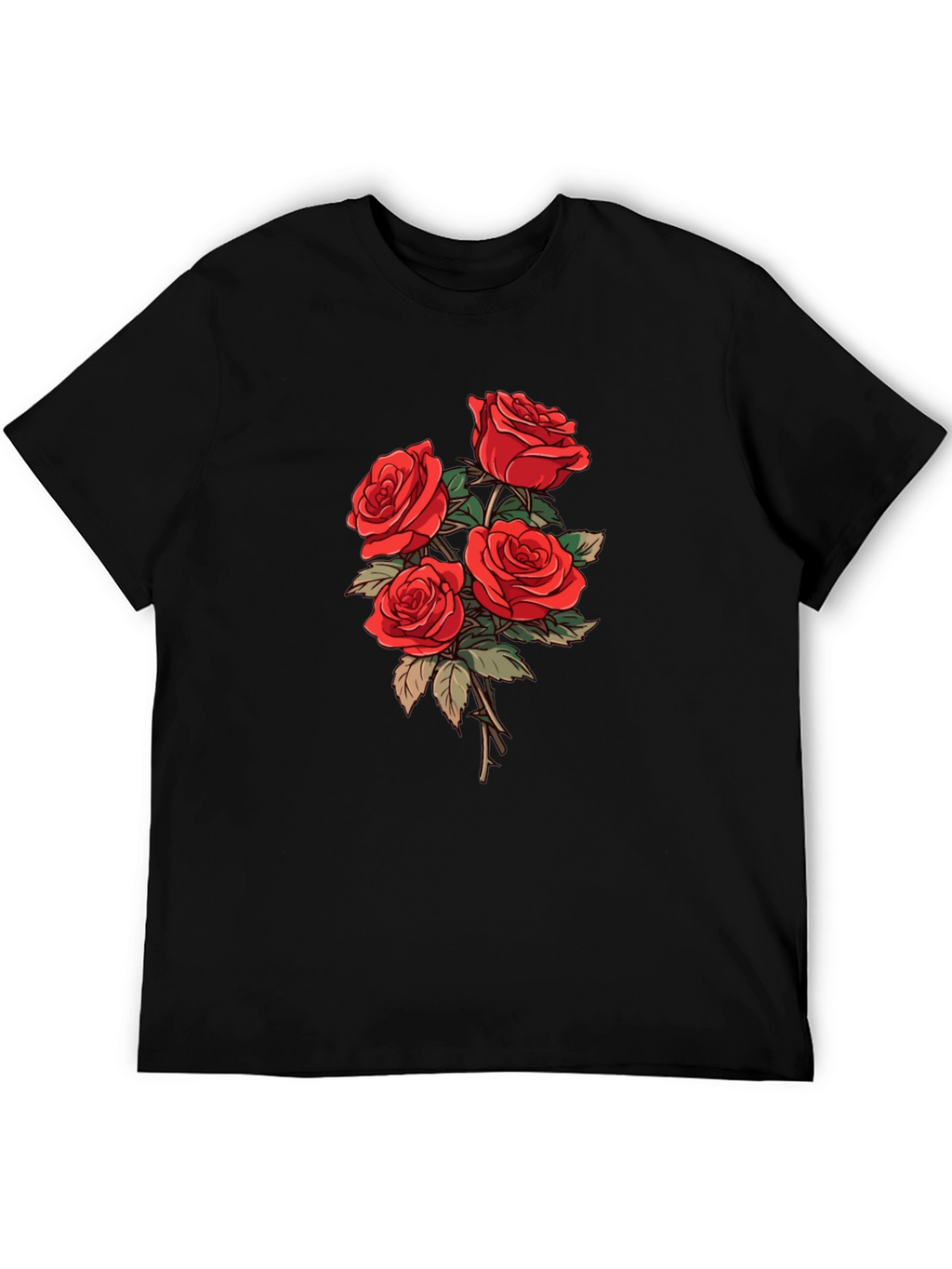 Black Rose Bouquet Graphic Tee