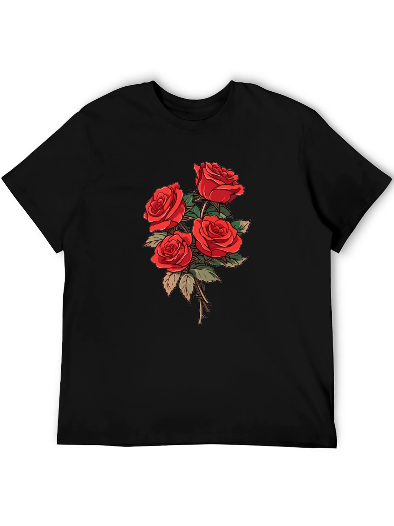Black Rose Bouquet Graphic Tee