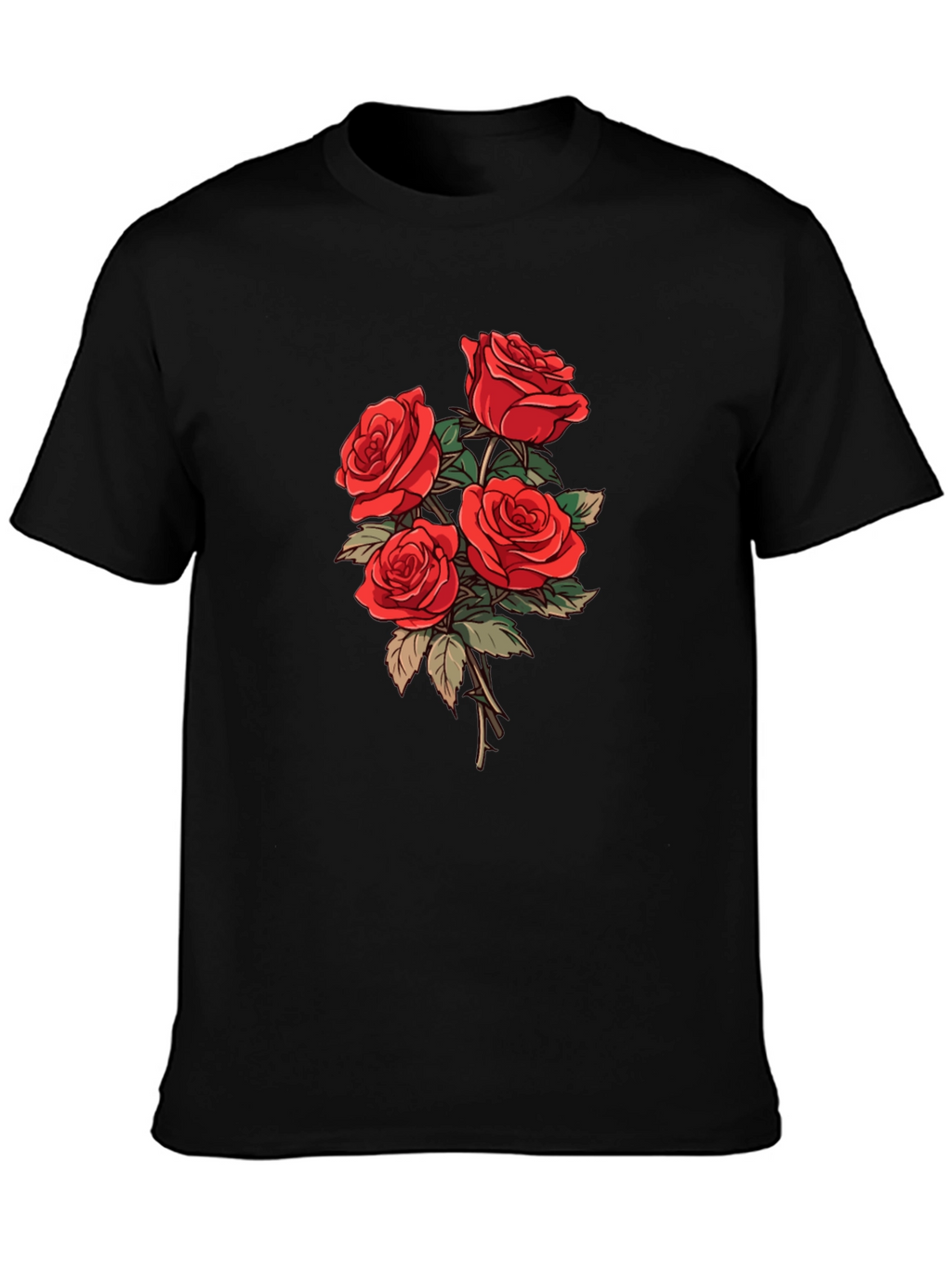 Black Rose Bouquet Graphic Tee