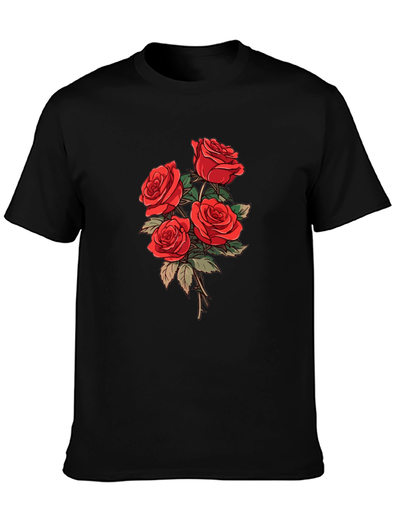 Black Rose Bouquet Graphic Tee