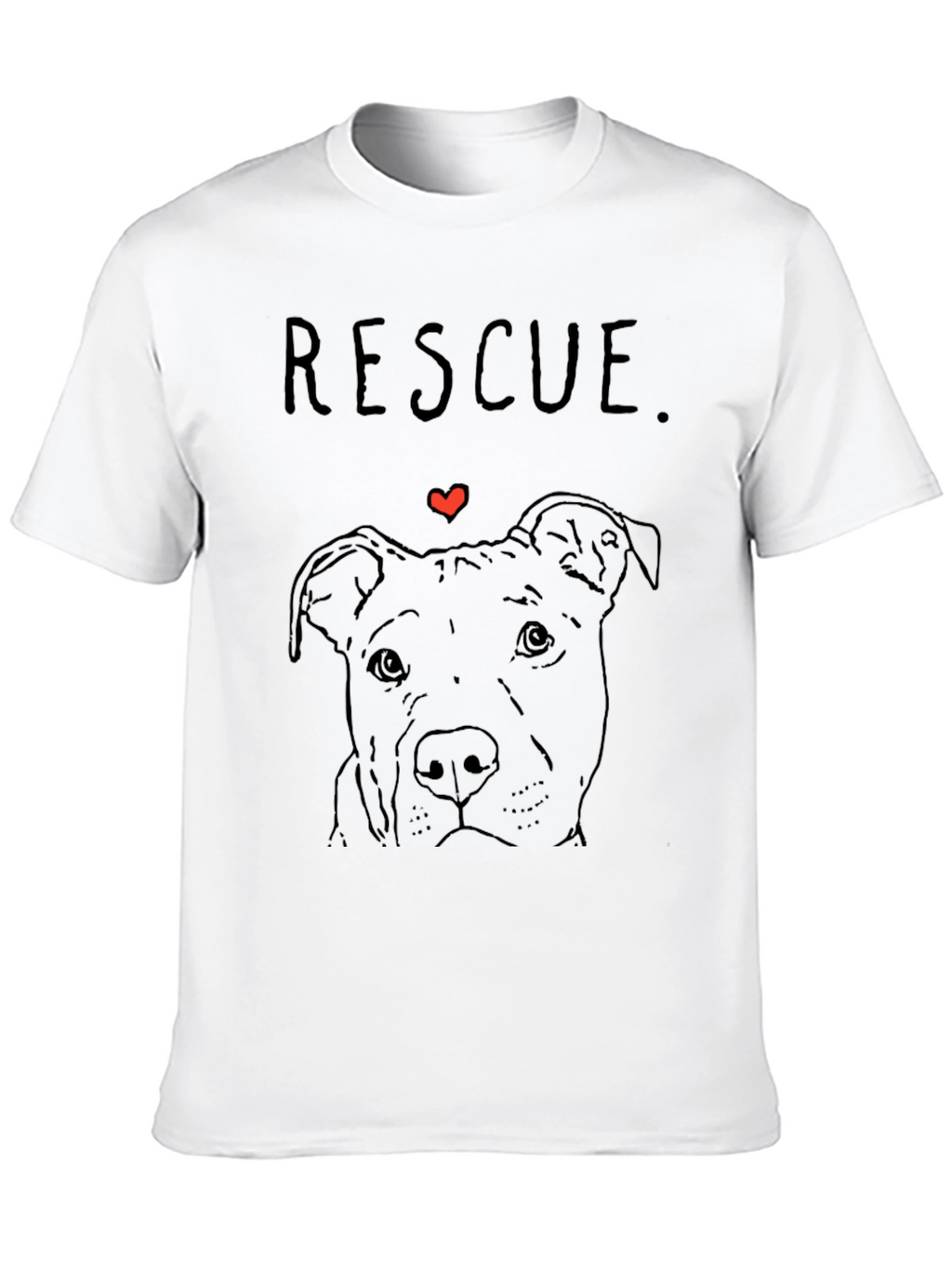Rescue Dog Graphic T-Shirt - Black