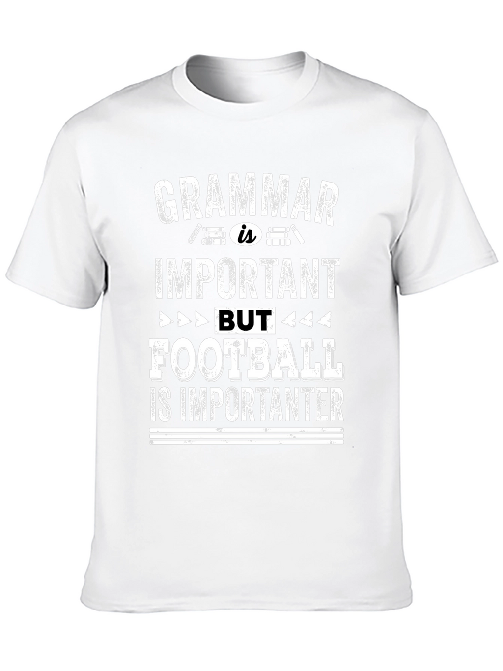 Grammar vs Football Funny Graphic Tee