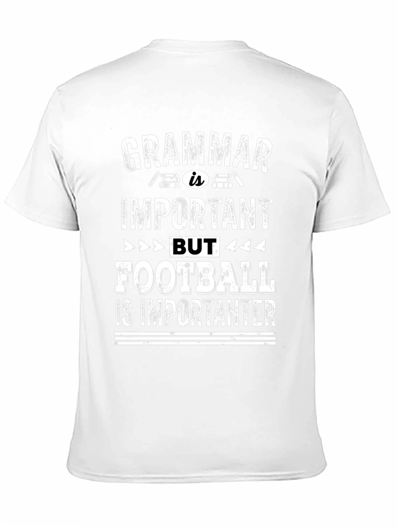 Grammar vs Football Funny Graphic Tee