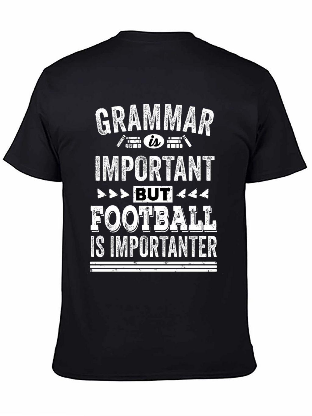 Grammar vs Football Funny Graphic Tee