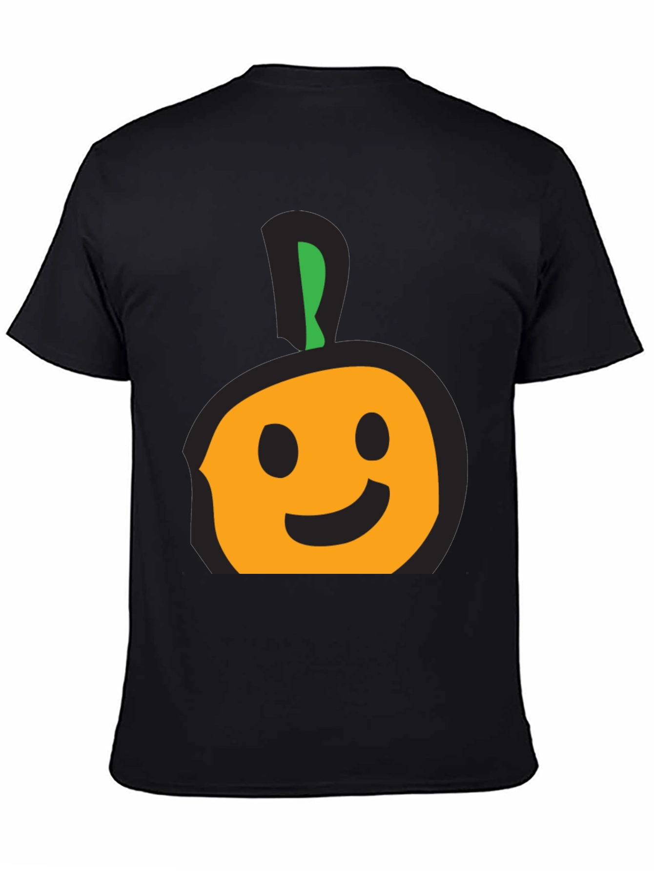 Whimsical Fruit Graphic Tee - Casual Black T-Shirt