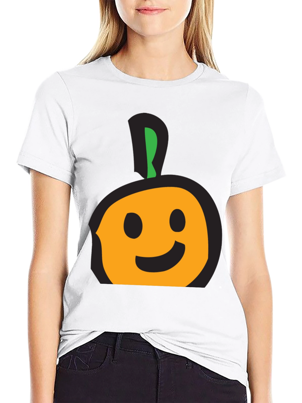 Whimsical Fruit Graphic Tee - Casual Black T-Shirt
