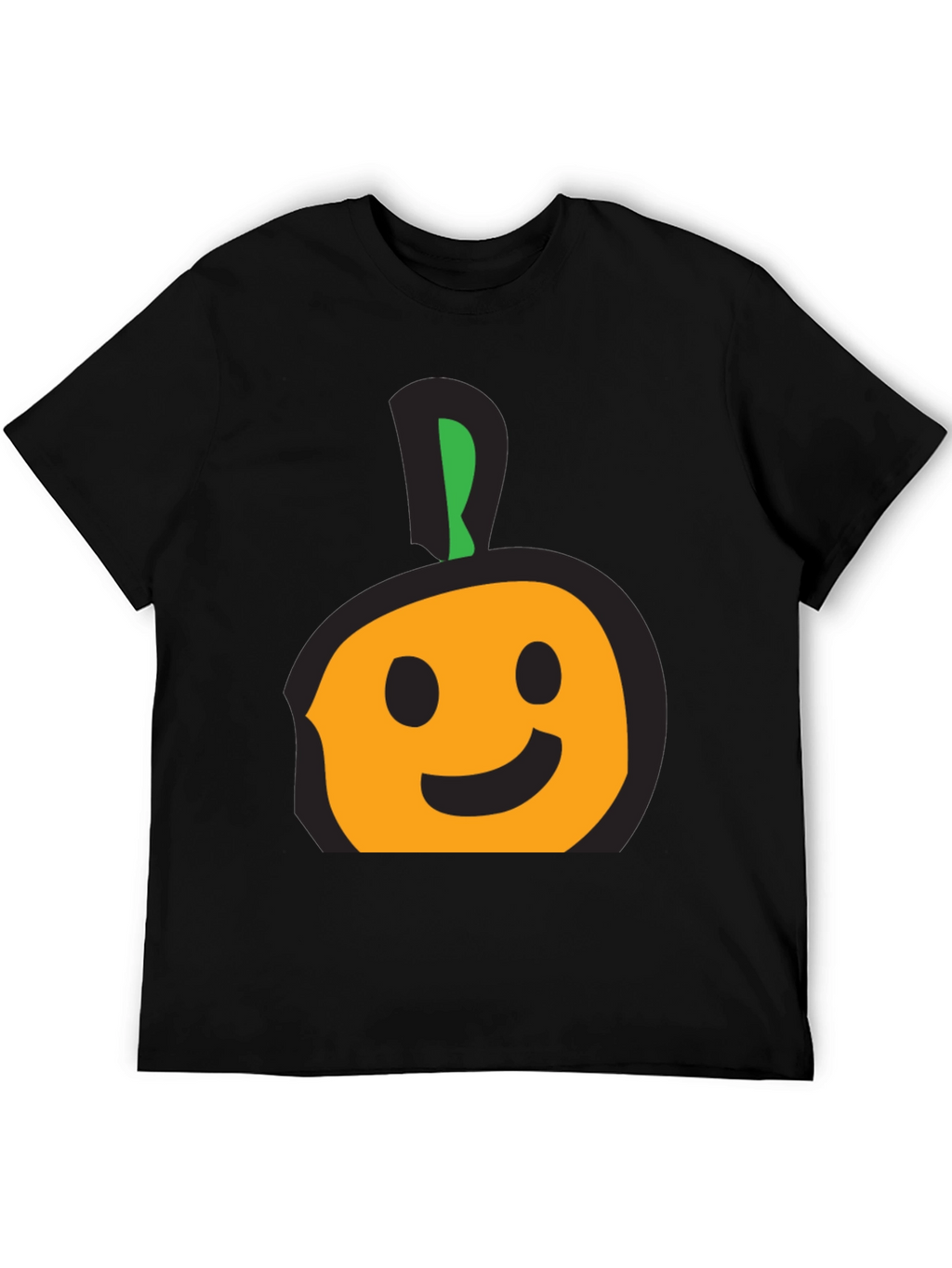 Whimsical Fruit Graphic Tee - Casual Black T-Shirt
