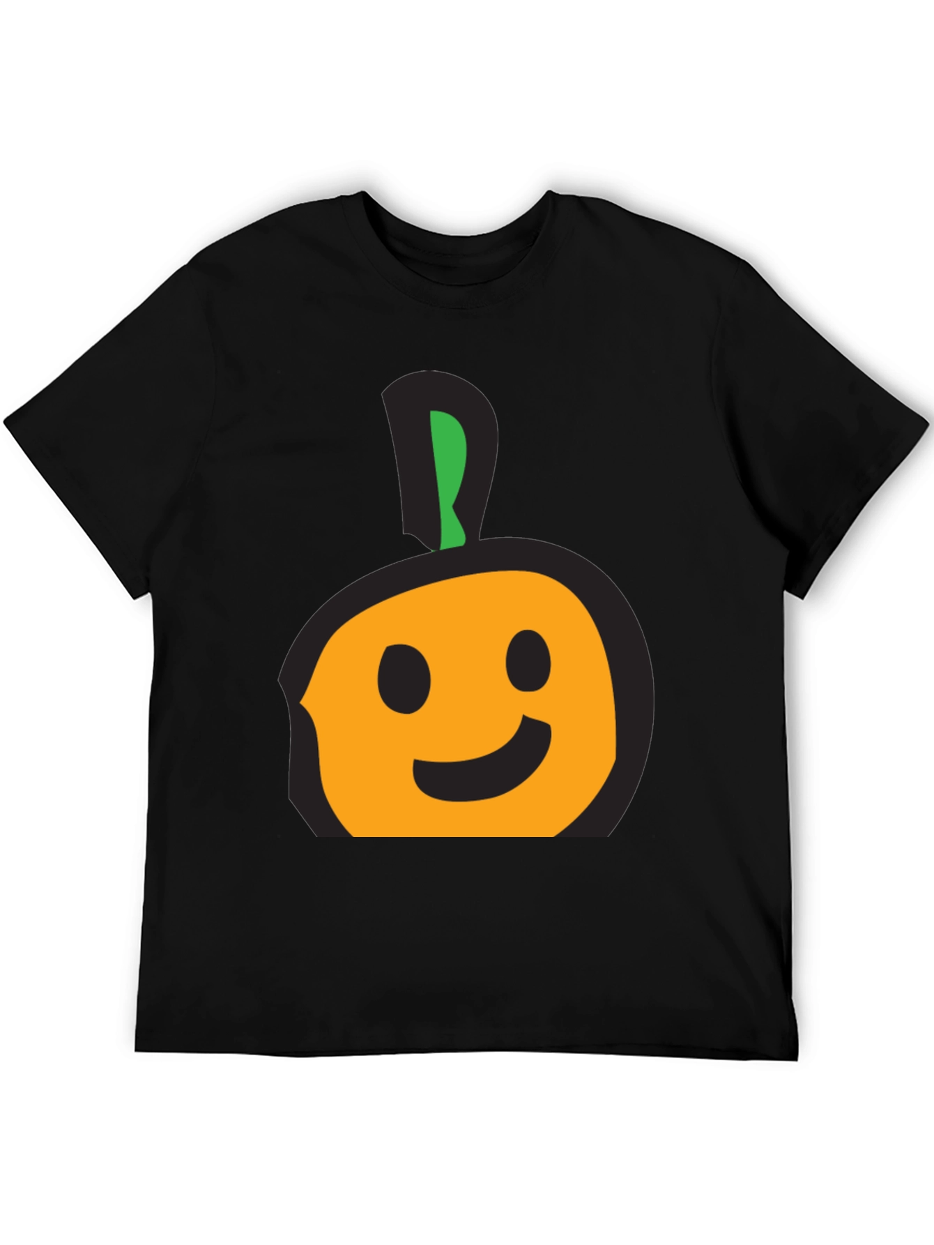Whimsical Fruit Graphic Tee - Casual Black T-Shirt