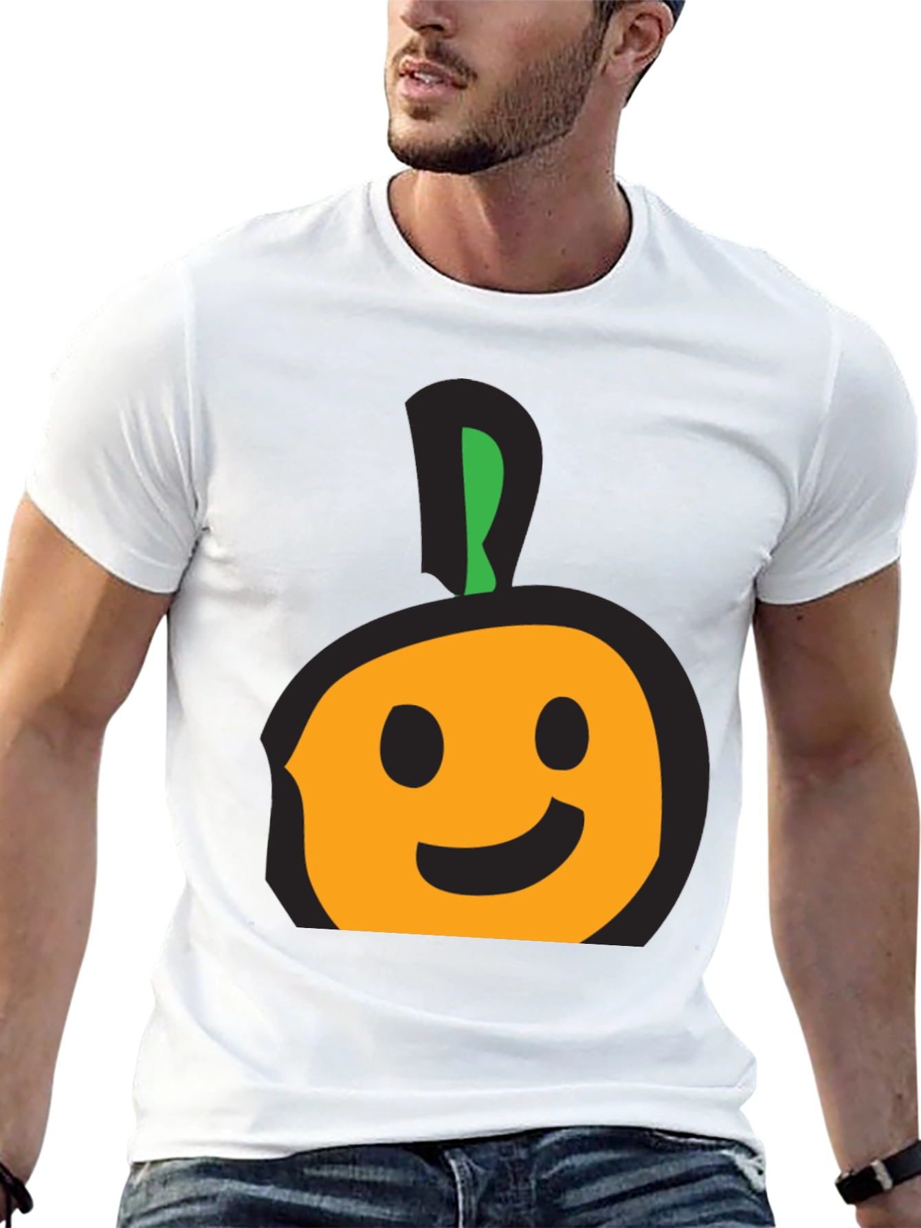 Whimsical Fruit Graphic Tee - Casual Black T-Shirt
