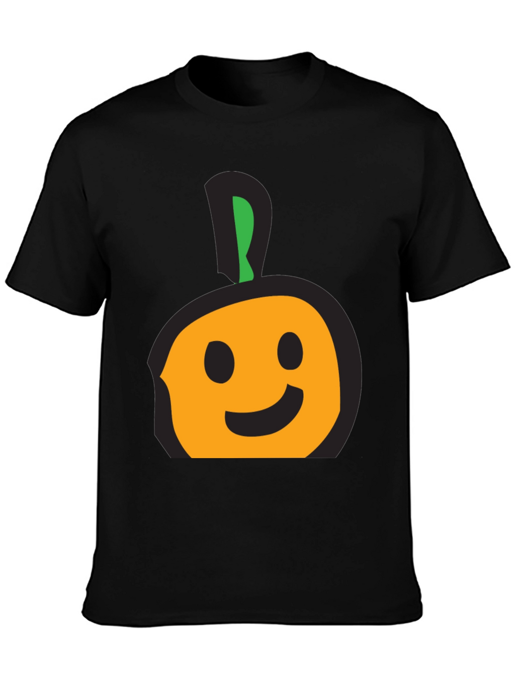 Whimsical Fruit Graphic Tee - Casual Black T-Shirt