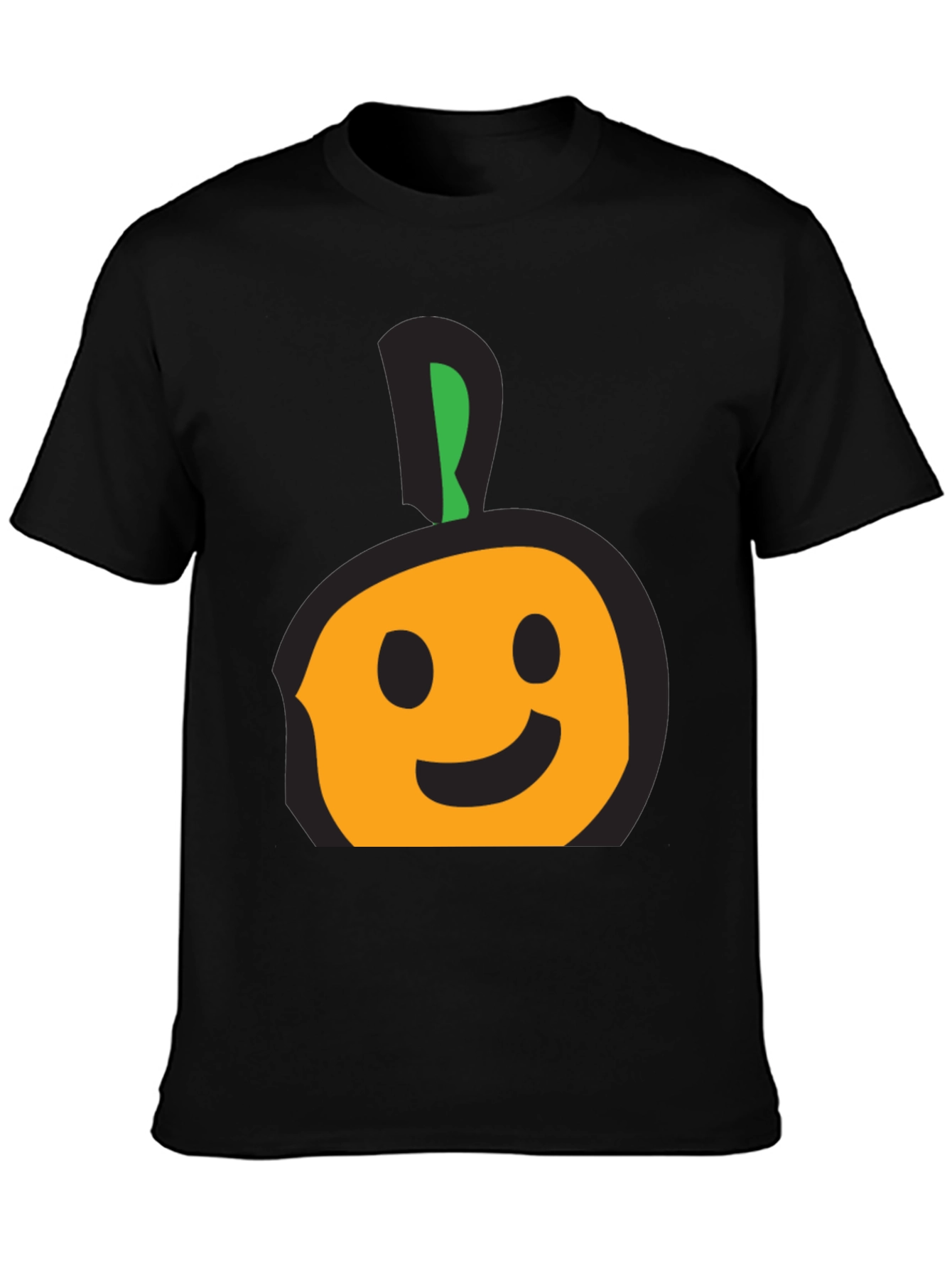 Whimsical Fruit Graphic Tee - Casual Black T-Shirt