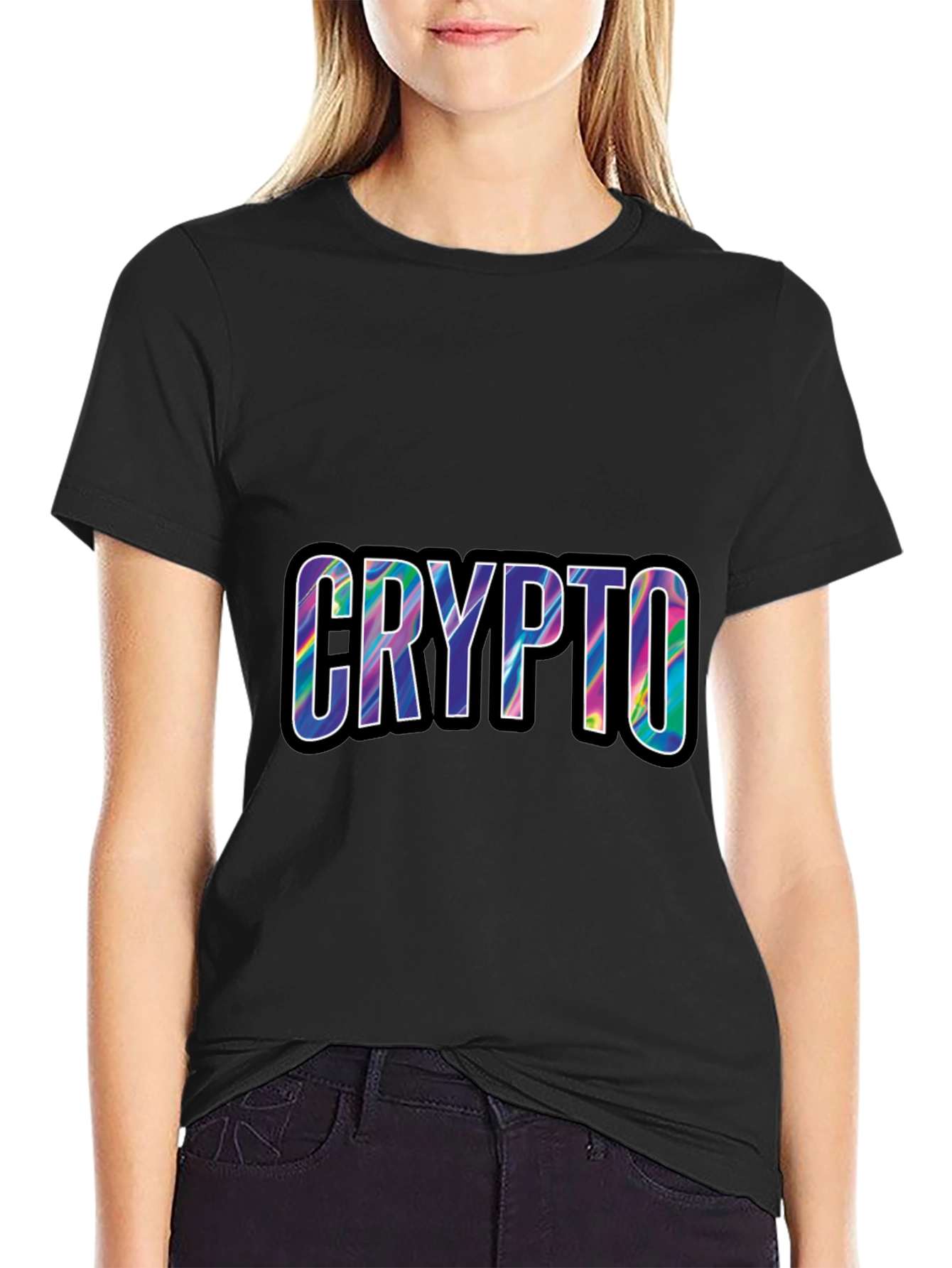 Crypto Tie Dye T-Shirt - Black