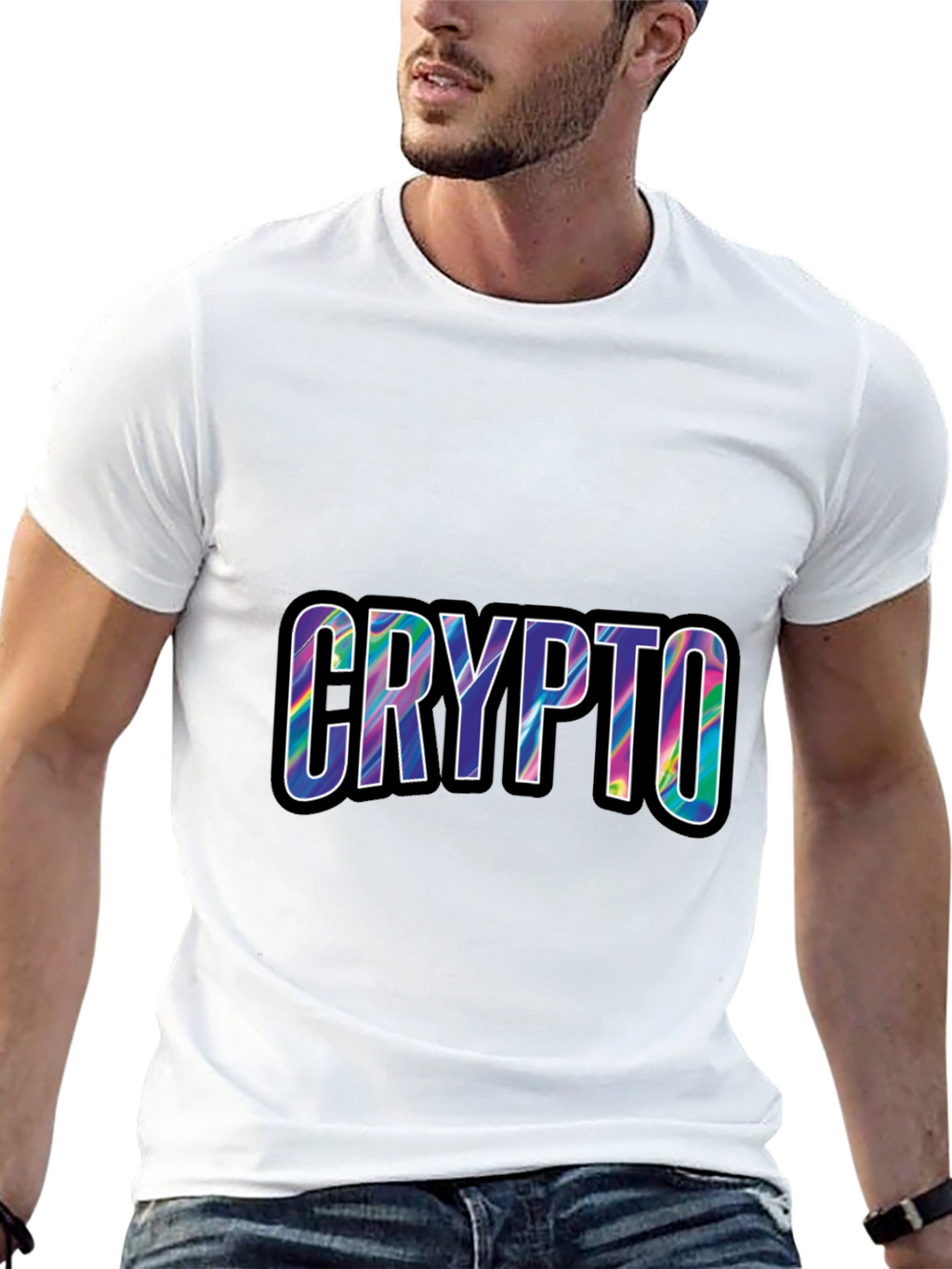 Crypto Tie Dye T-Shirt - Black