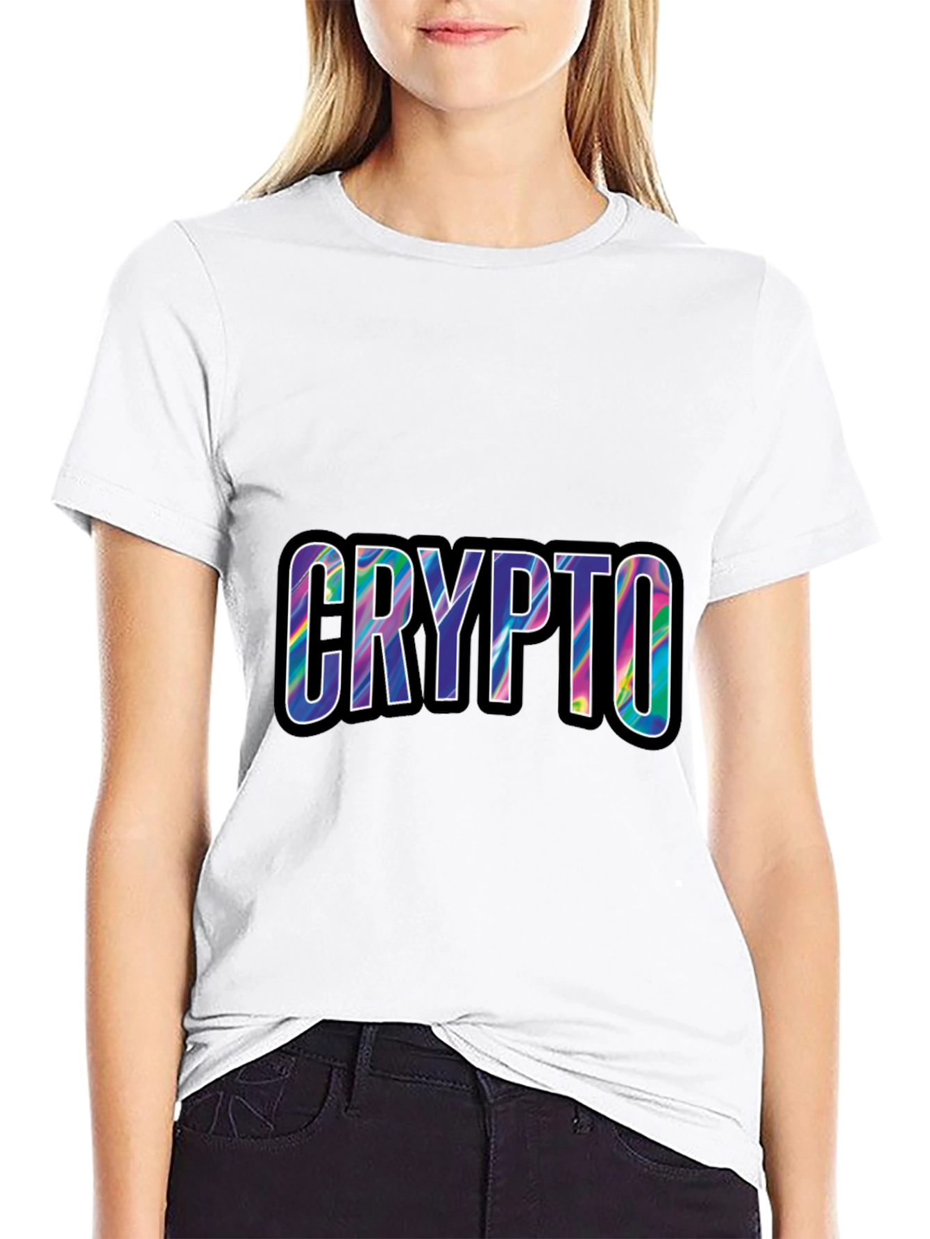 Crypto Tie Dye T-Shirt - Black