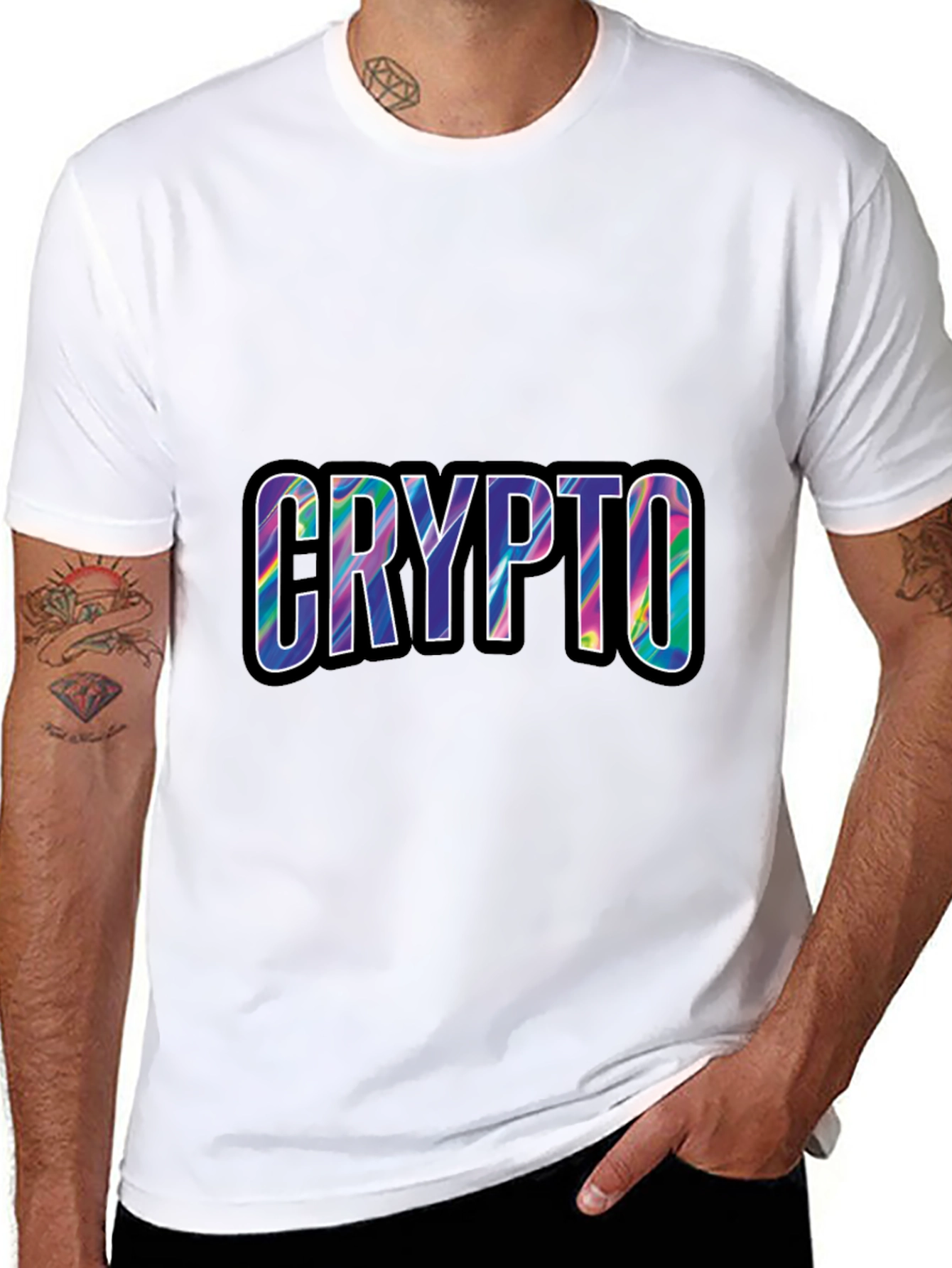 Crypto Tie Dye T-Shirt - Black