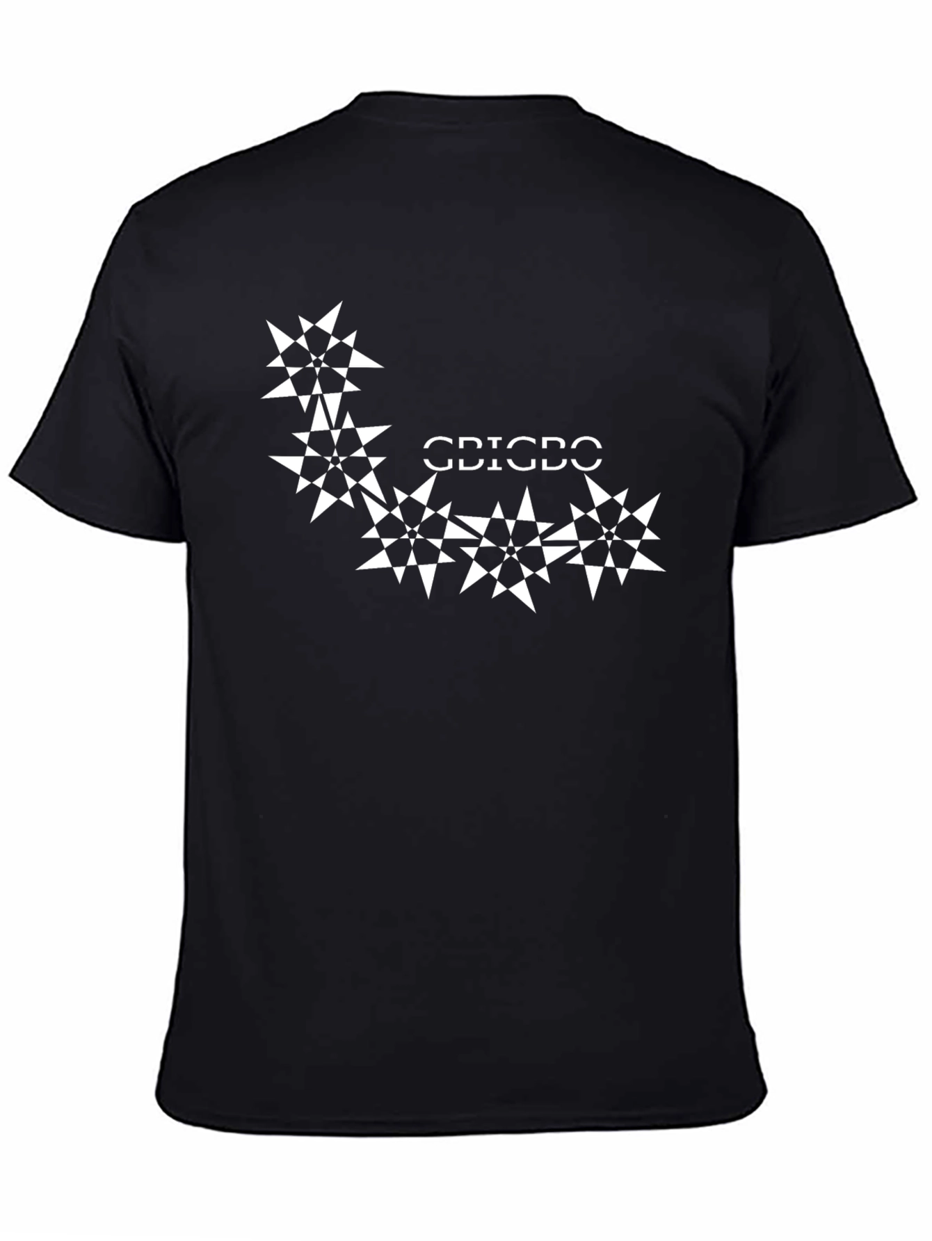 Geometric Starburst Black T-Shirt