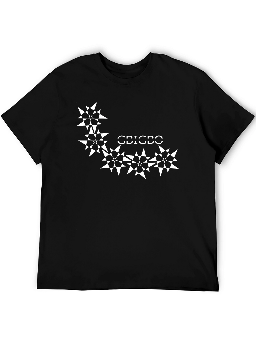 Geometric Starburst Black T-Shirt