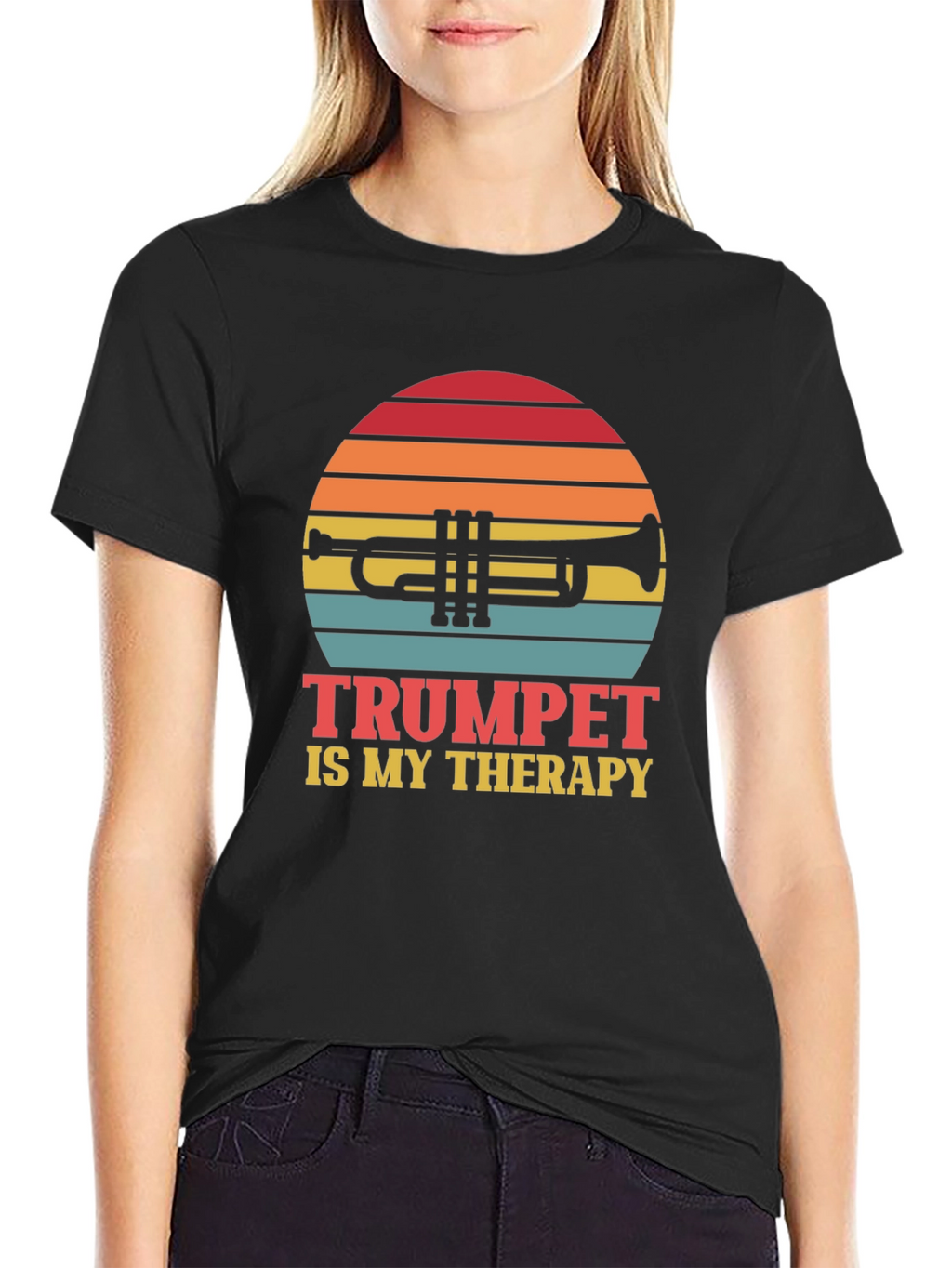 Trumpet Is My Therapy T-Shirt Musician Tee