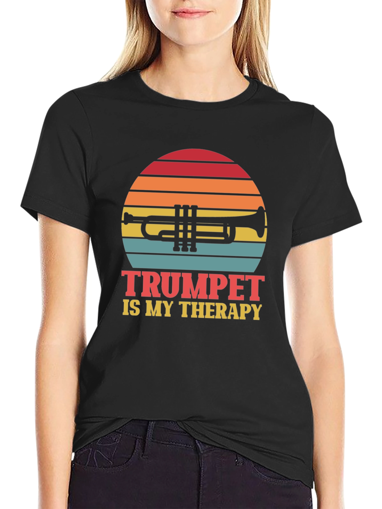 Trumpet Is My Therapy T-Shirt Musician Tee