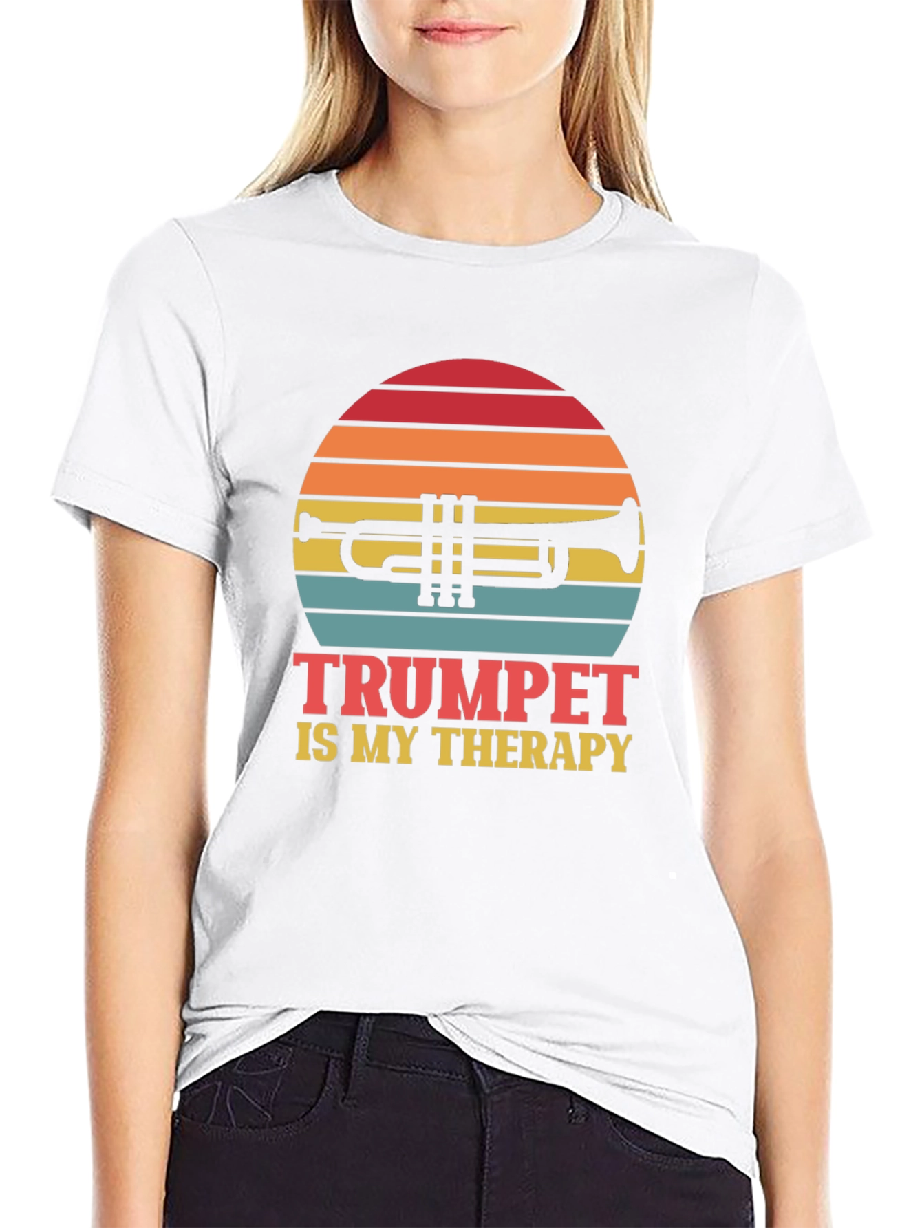 Trumpet Is My Therapy T-Shirt Musician Tee